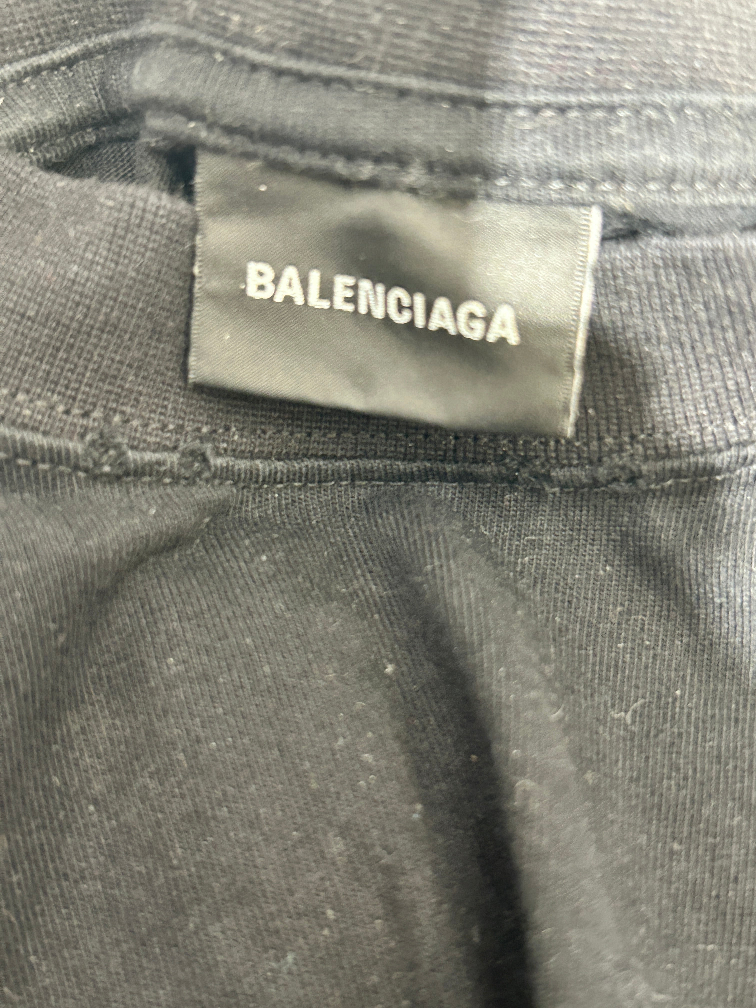 BALENCIAGA/T-Shirt/XS/Cotton/BLK/HAND DRAWN POLITICAL view 3