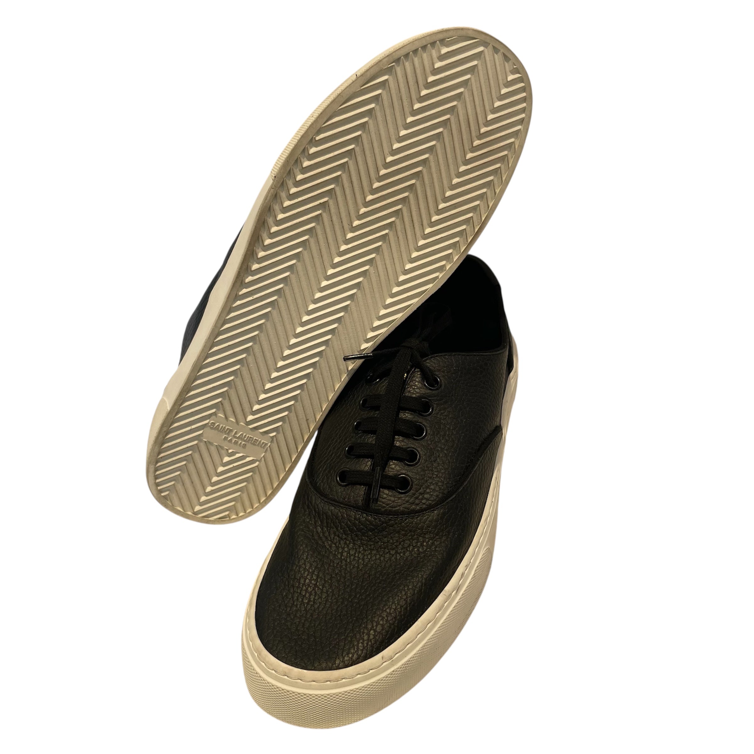 SAINT LAURENT/Low-Sneakers/US 9.5/Leather/BLK/venice/LA dust/moon view 5