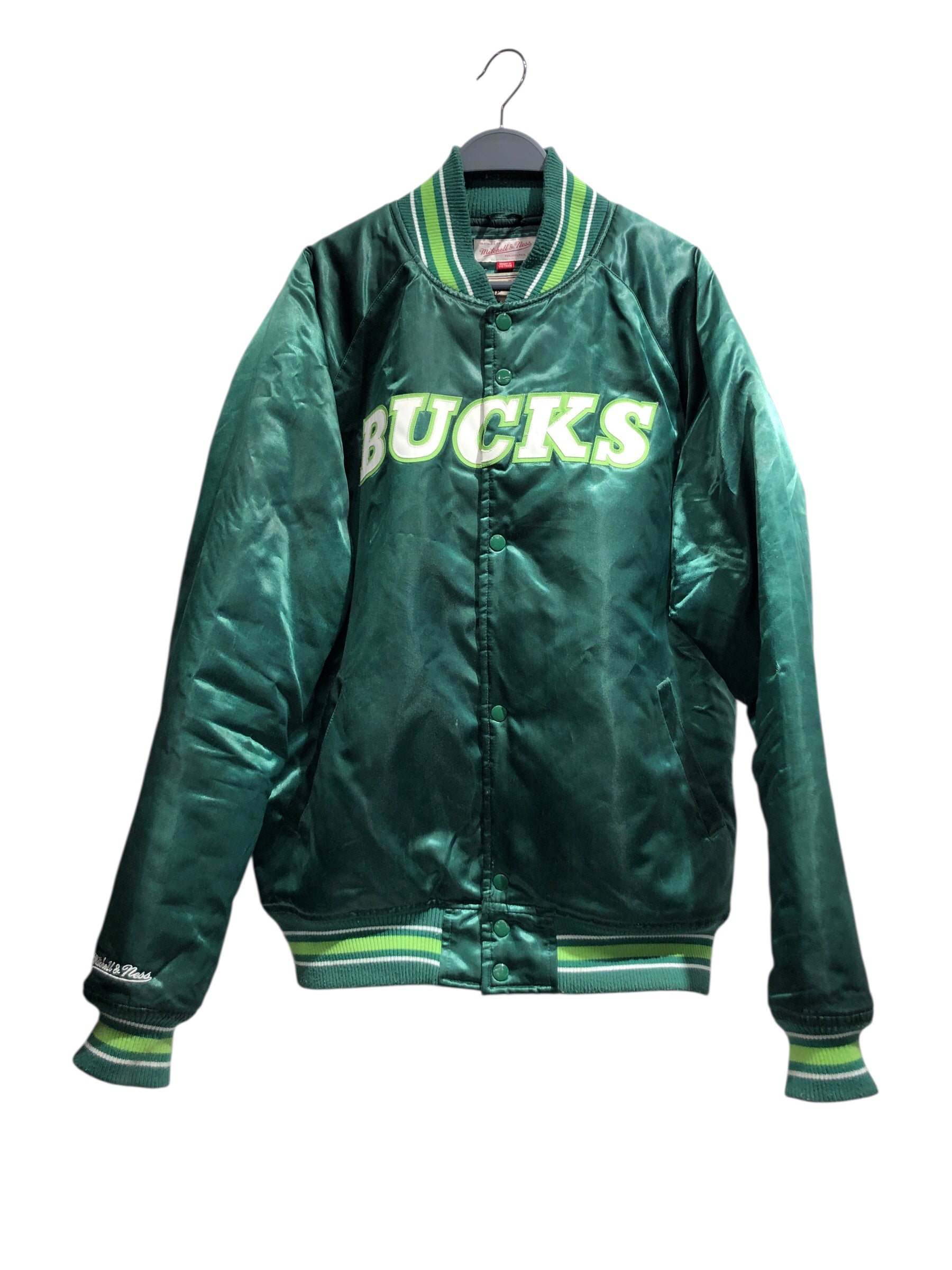 NBA/mitchell&ness/Jacket/L/Nylon/GRN/BUCKS view 1