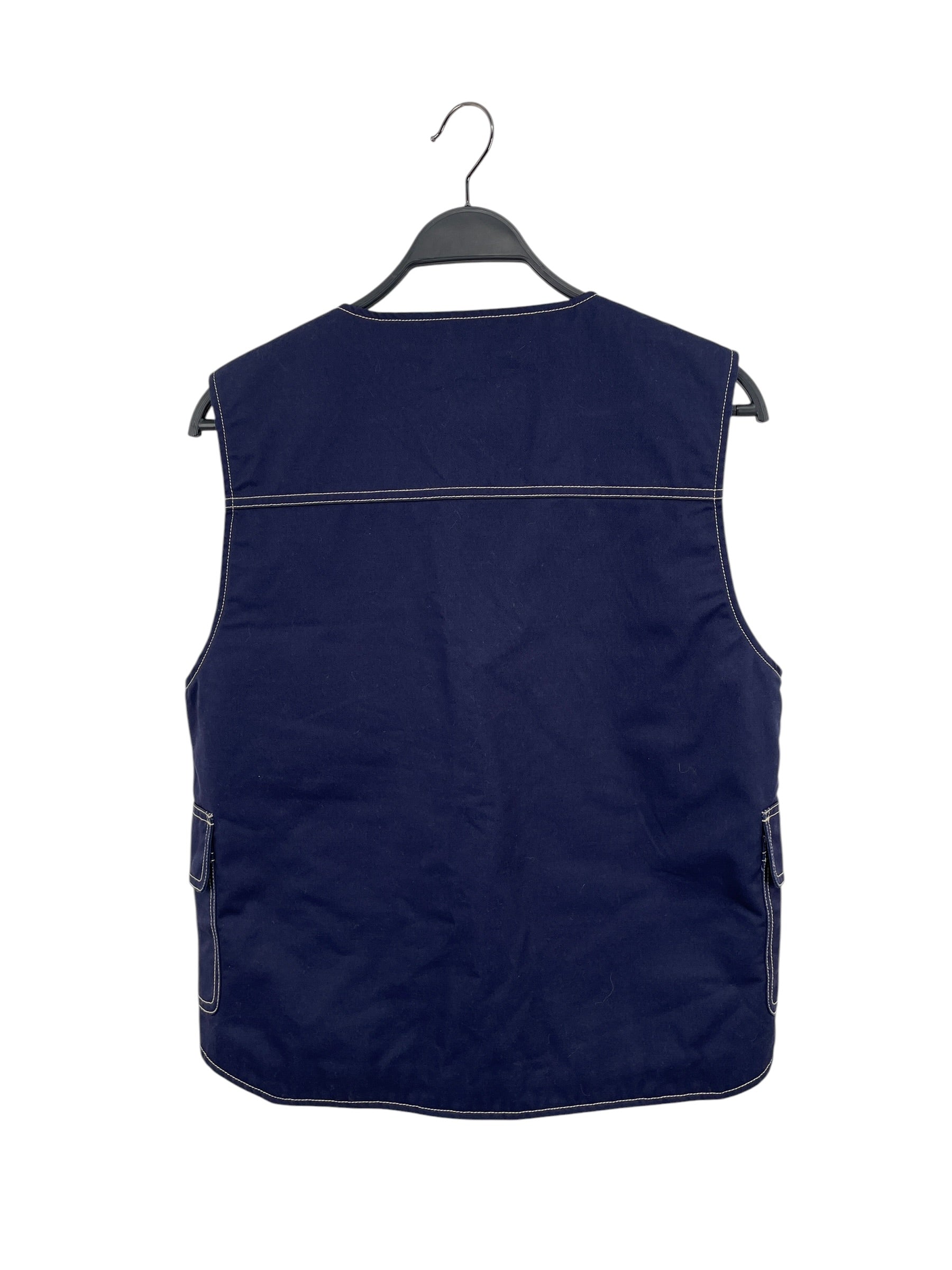 STUSSY/Vest/S/Polyester/NVY/WHT STITCHING/FLAP SNAP PKTS view 3