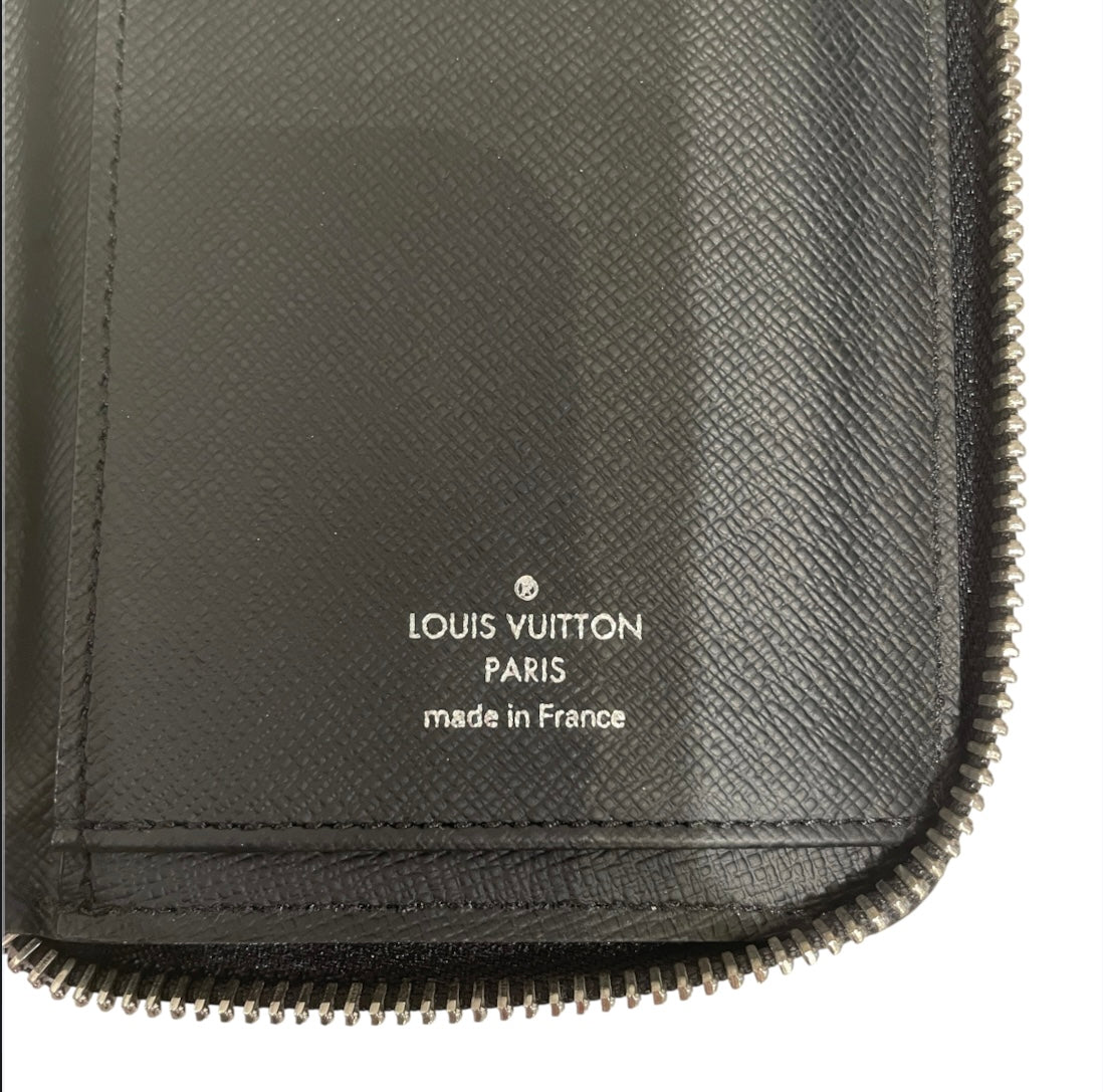LOUIS VUITTON/Long Wallet/Leather/BLK/L's/coner logo view 5