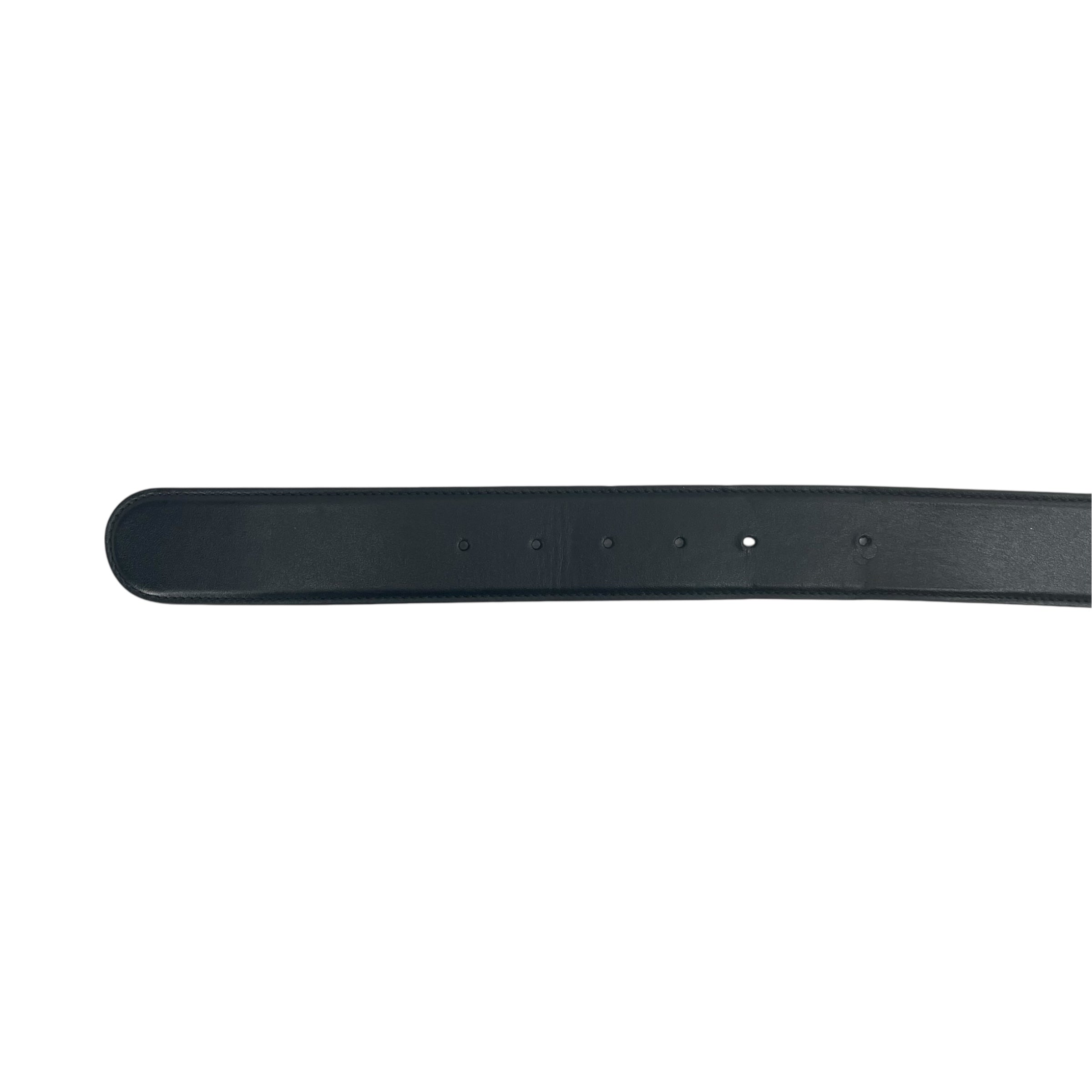 GUCCI/Belt/Leather/BLK/SILVER GG view 4