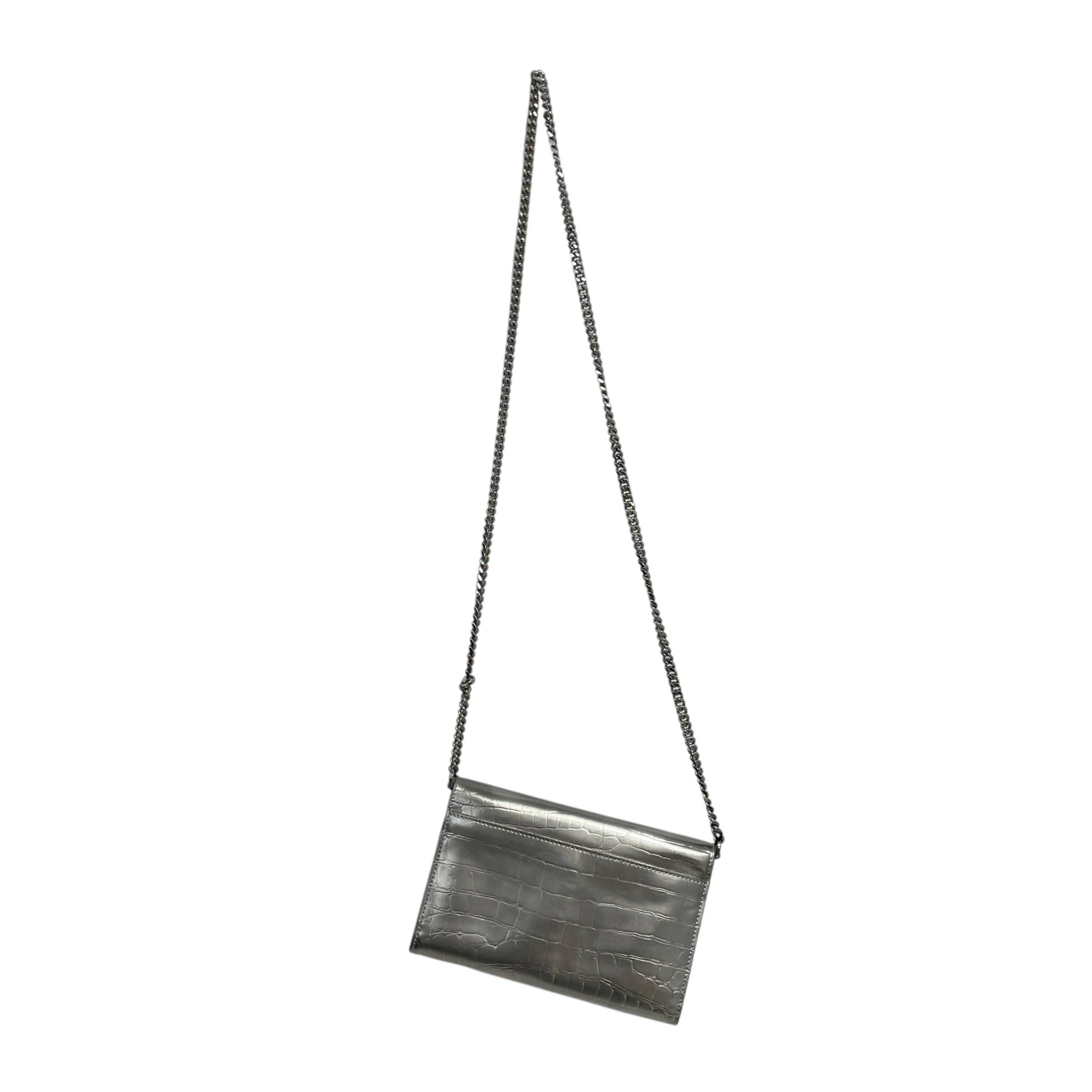 BURBERRY/Hand Bag/Animal Pattern/SLV/SLV CROC CHAIN view 2