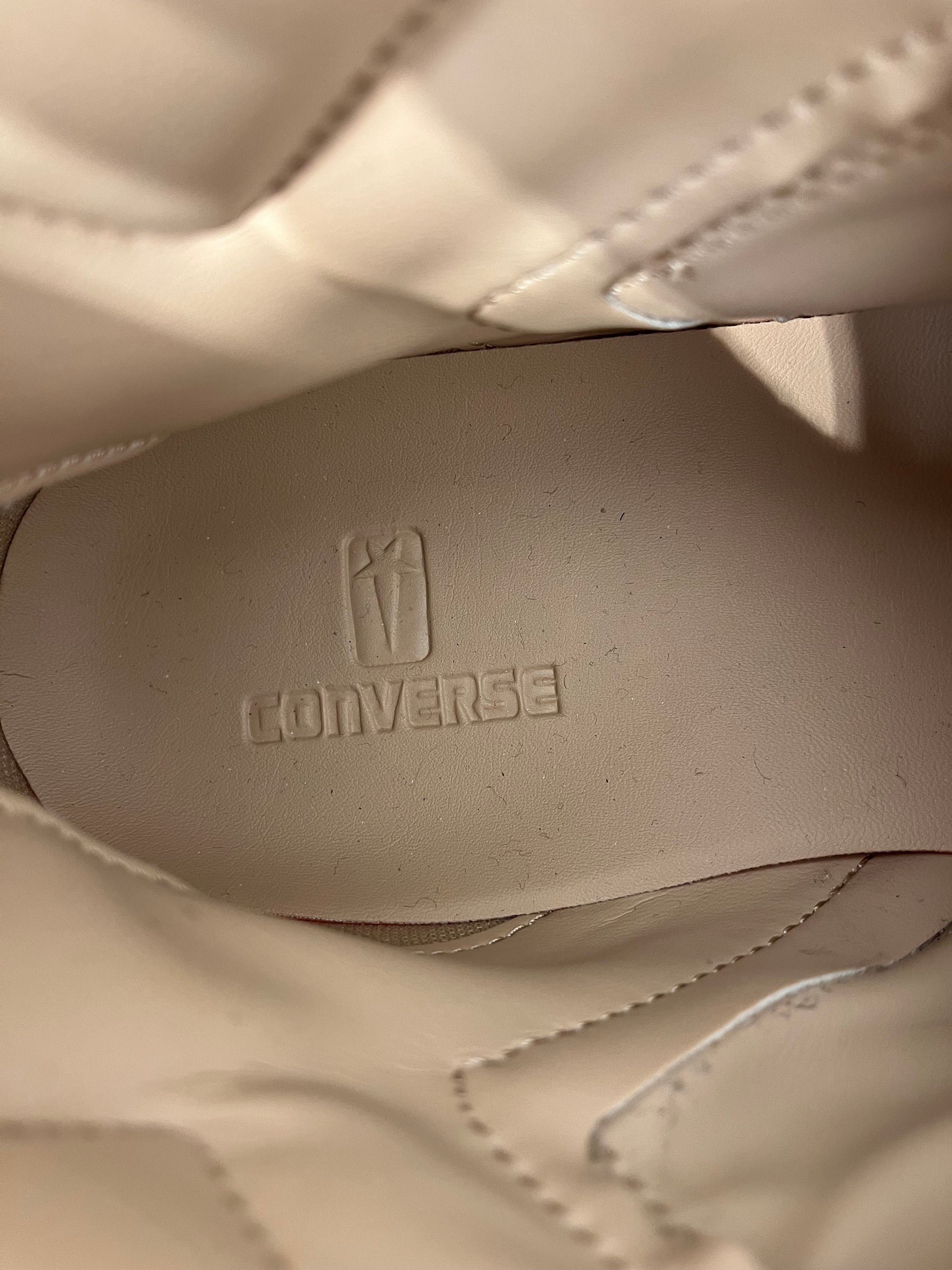 RICK OWENS DRKSHDW/CONVERSE/Hi-Sneakers/US 10.5/Leather/BEG/RICK TURBOWPN view 6