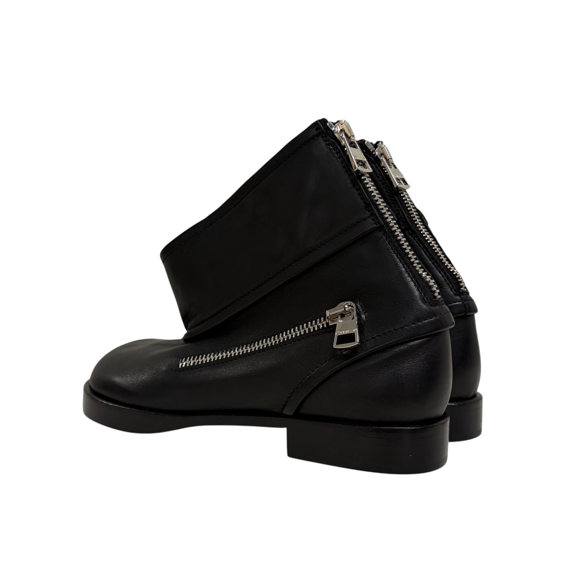 JW ANDERSON(J.W.ANDERSON)/Boots/US 8/Leather/BLK/slanted boot /side zip view 2