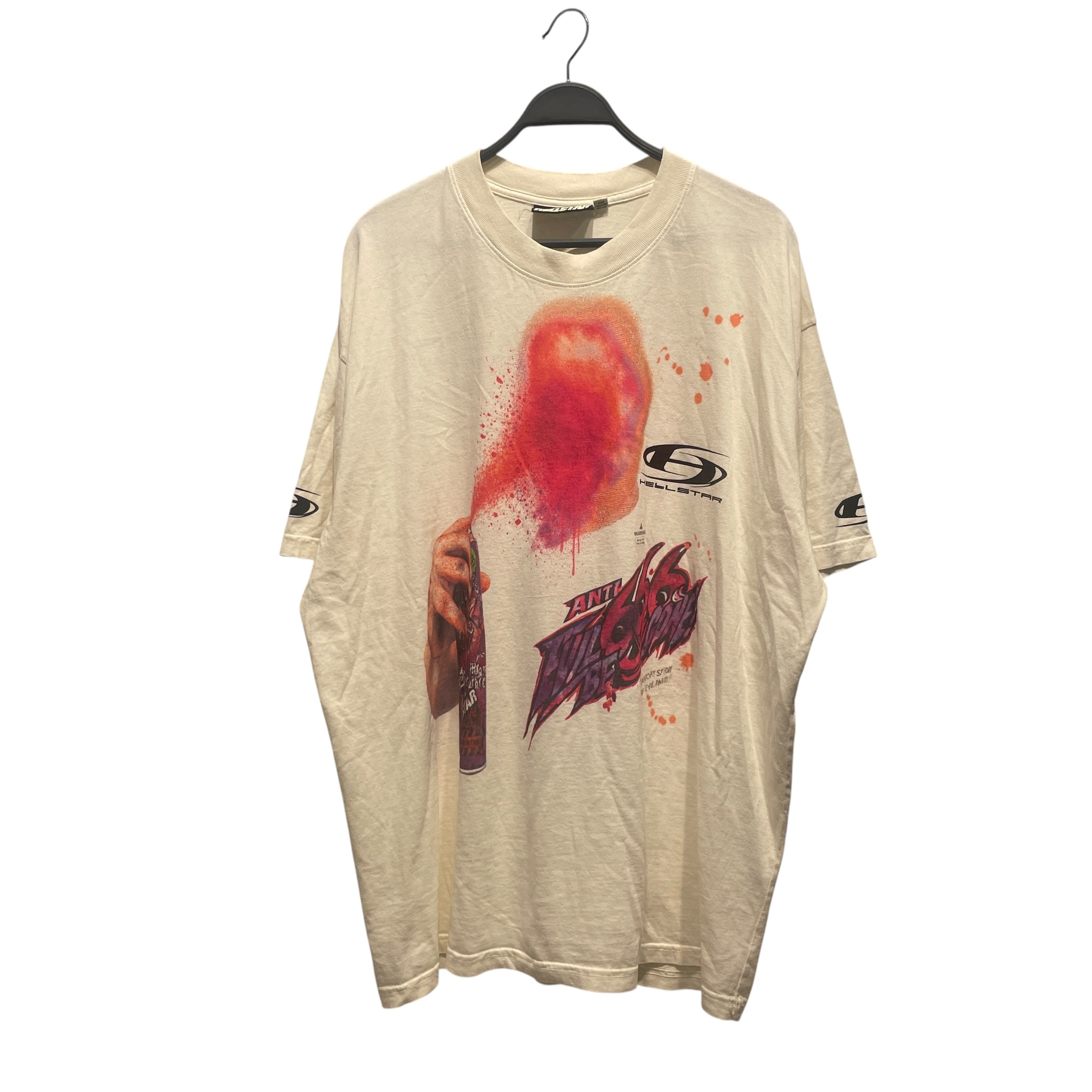 HELLSTAR/T-Shirt/XXL/Cotton/WHT/All Over Print/ view 1
