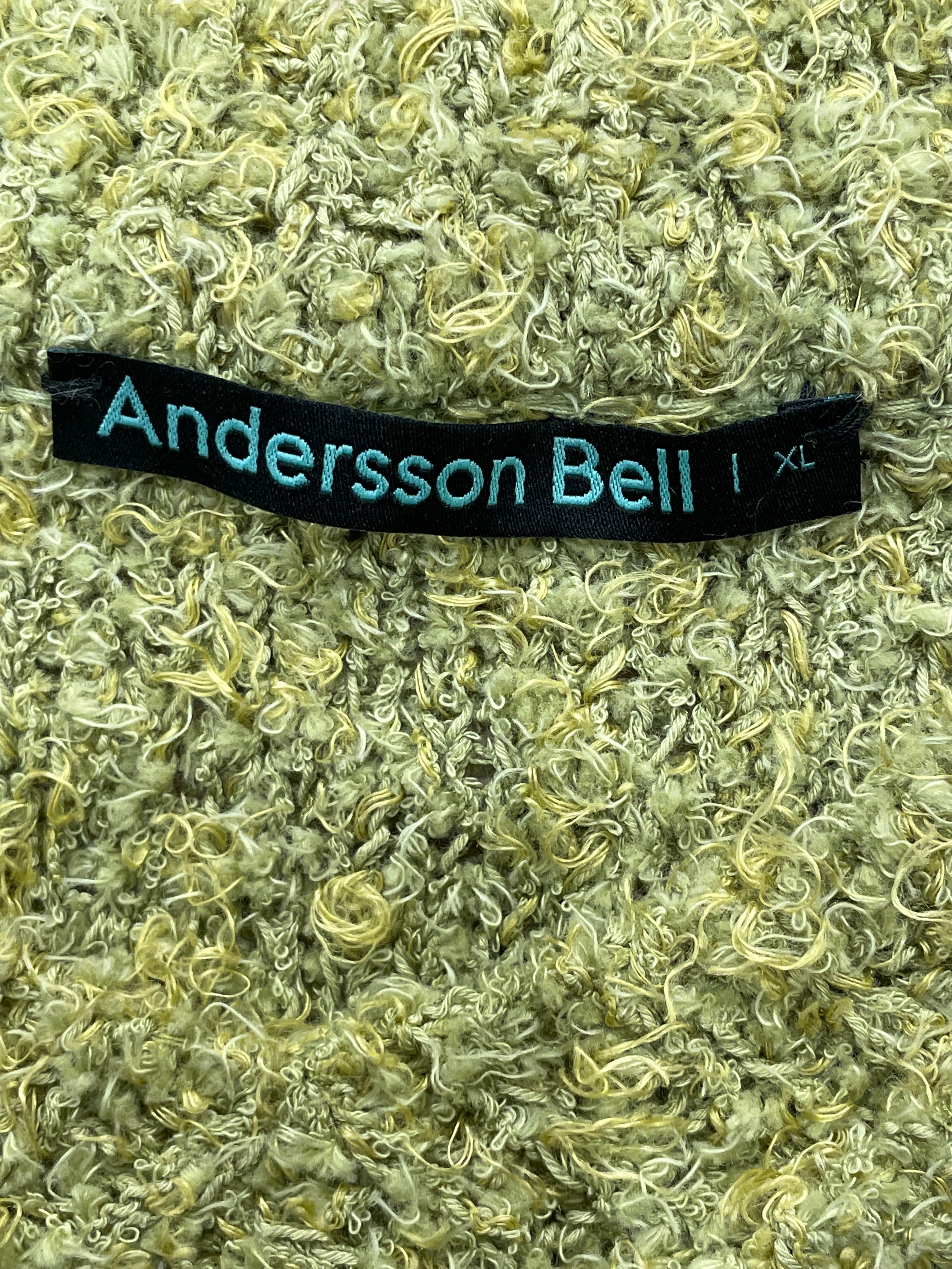 Andersson Bell/Knitted Vest/XL/Cotton/GRN/DOUBLE-COLLAR/SWEATER VEST view 3