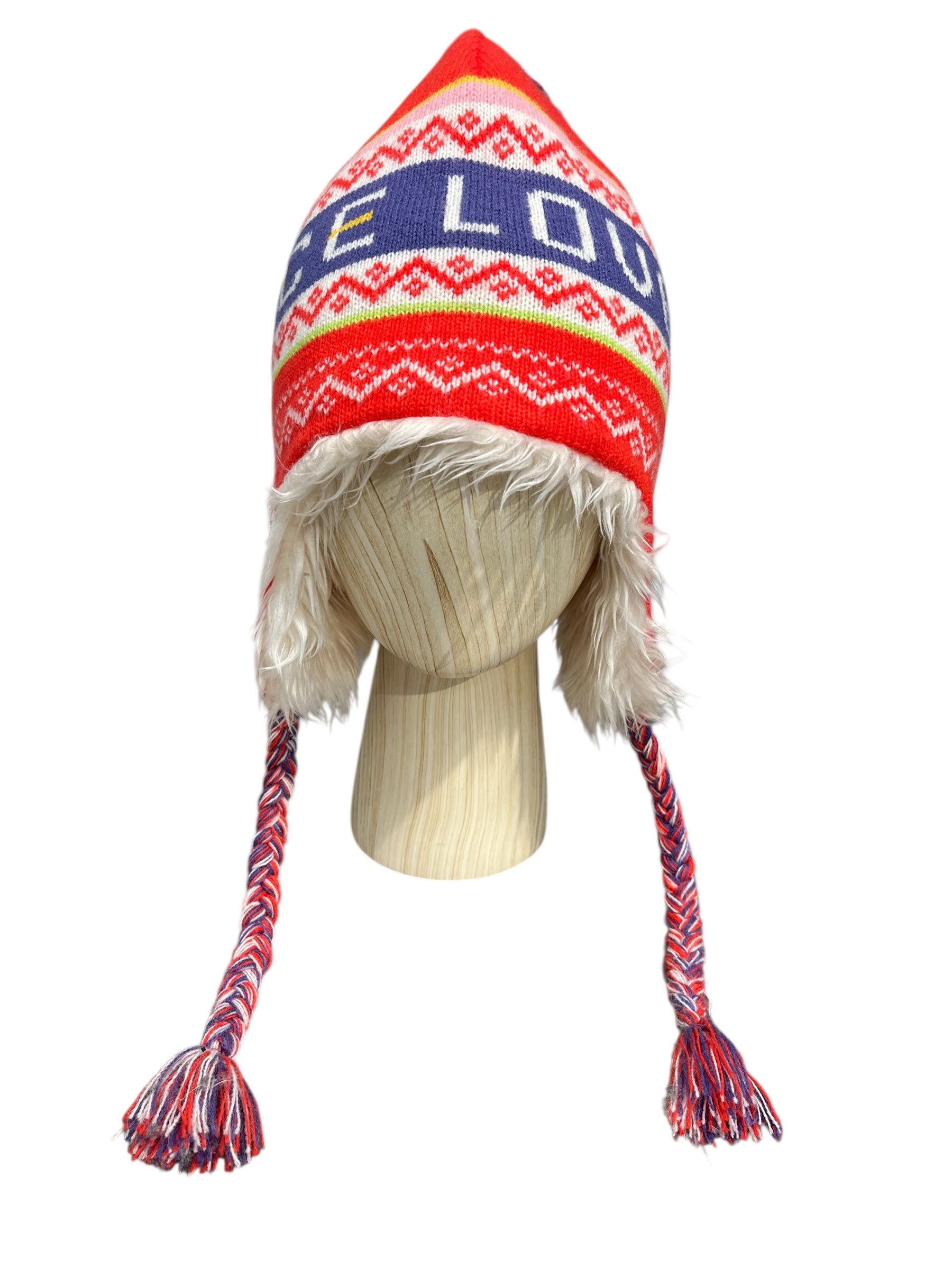 PALACE/Beanie/All Over Print/Wool/RED/'palace loves me' hat view 1