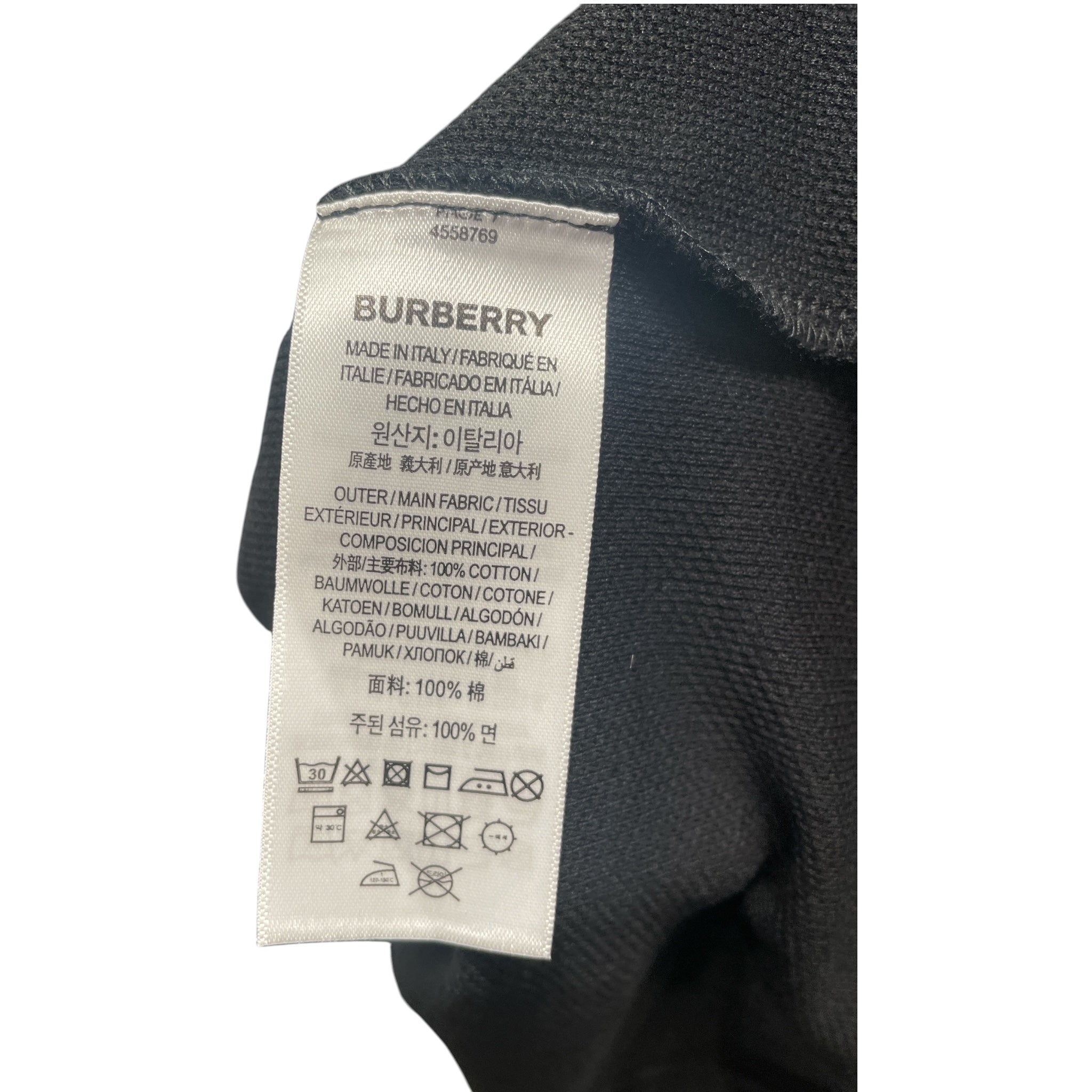BURBERRY/Polo Shirt/XL/Cotton/BLK/Graphic/SW1 view 4