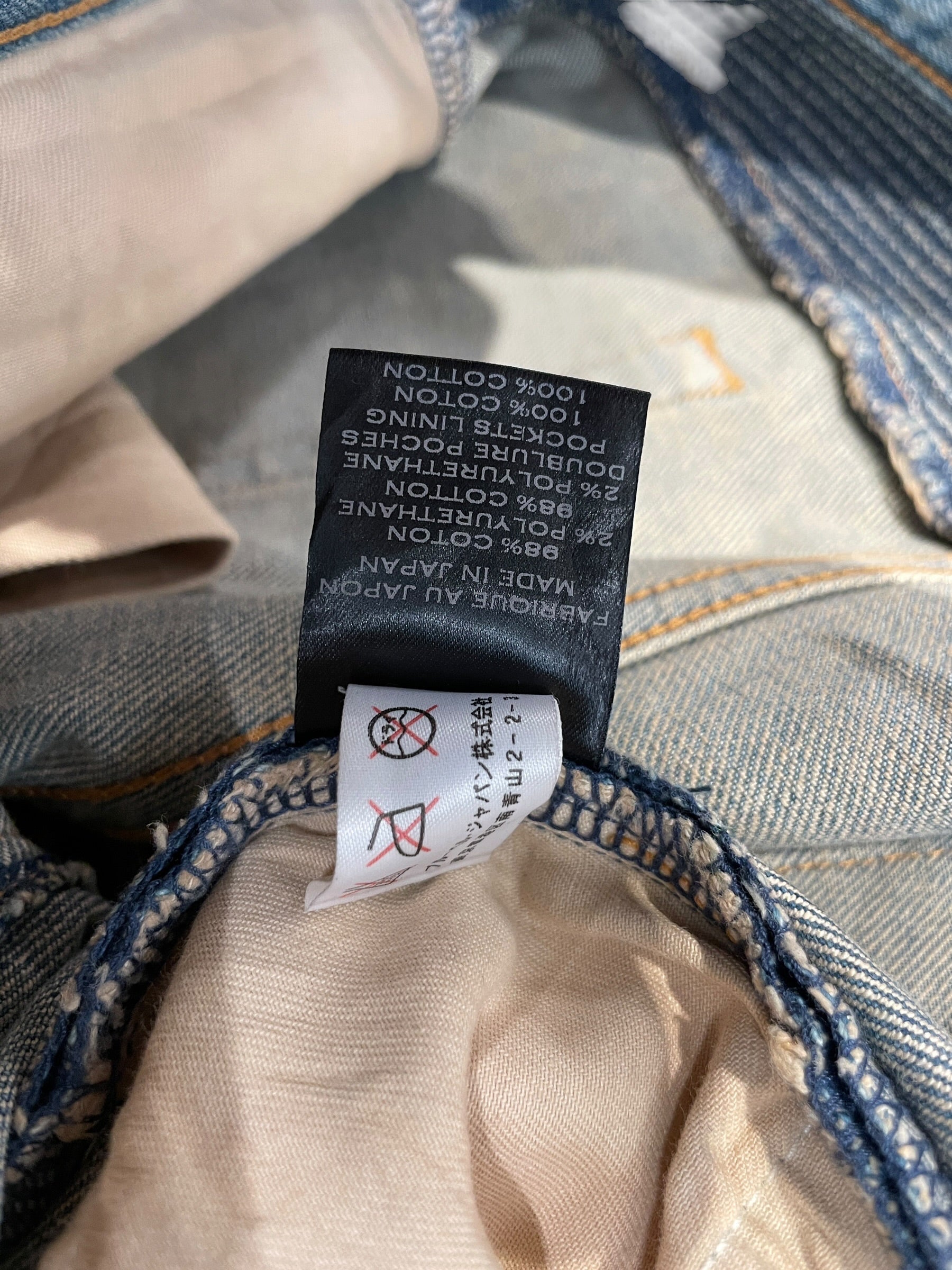 BALMAIN/Skinny Pants/31/Denim/BLU/DISTRESSED BIKER JEANS view 6