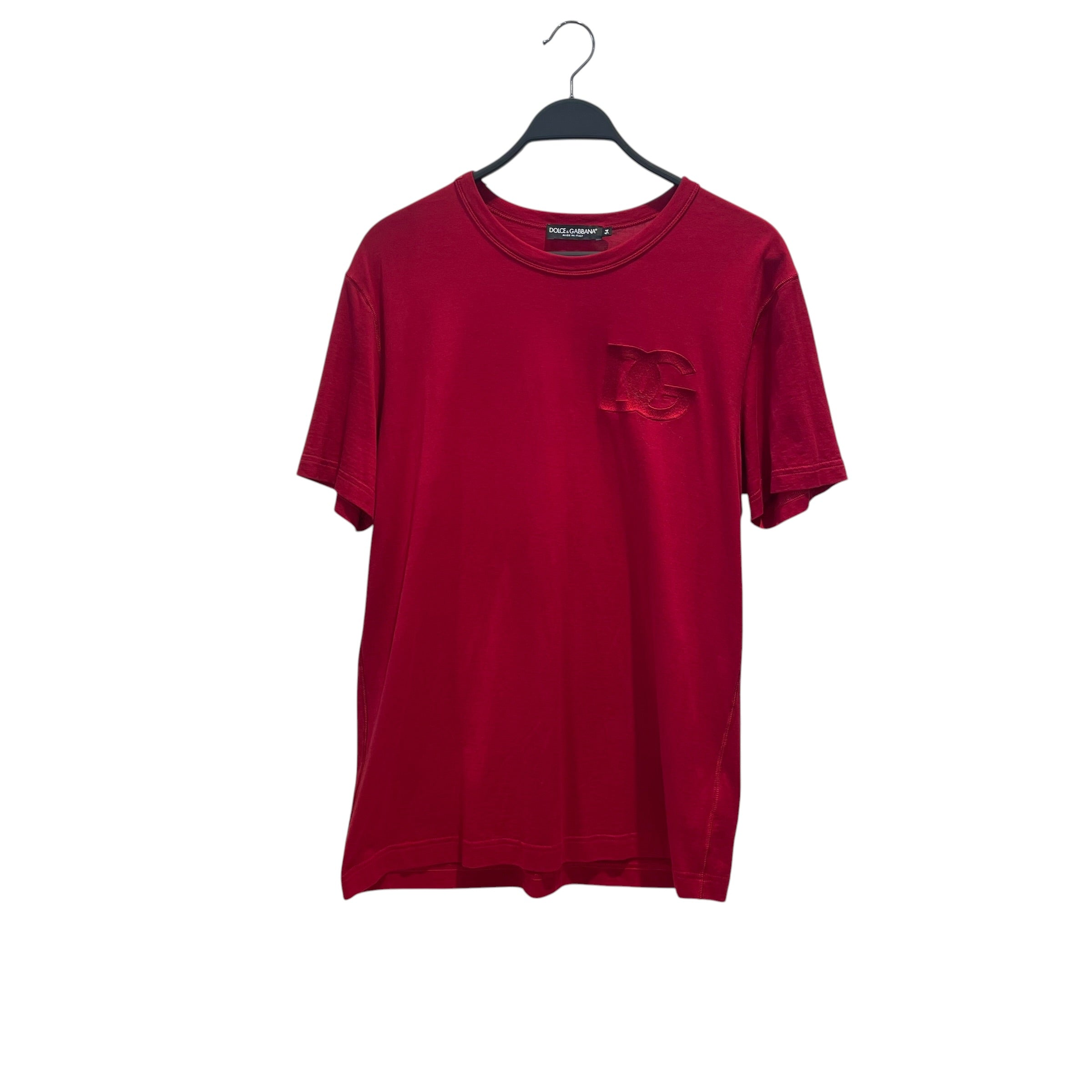 DOLCE&GABBANA/T-Shirt/54/Cotton/RED/Dolce&Gabana DG Patch shirt view 1