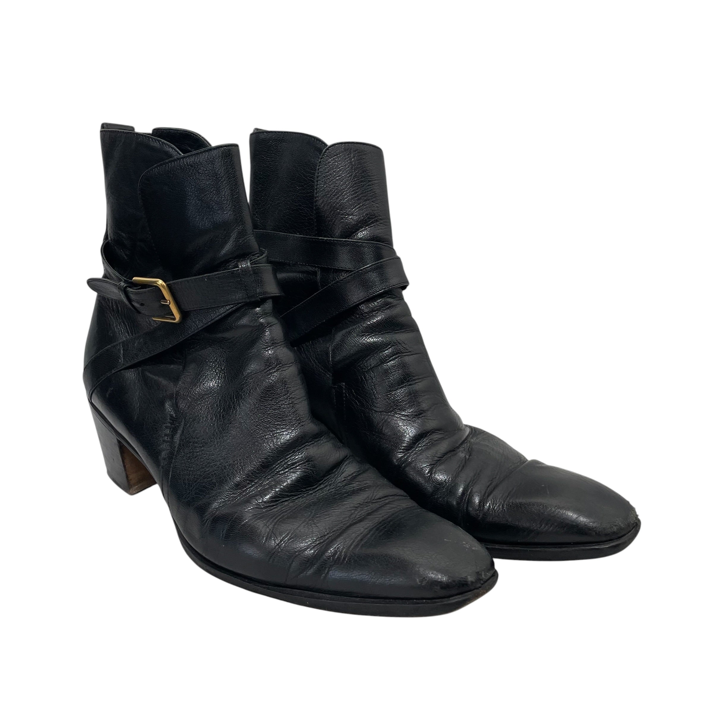 SAINT LAURENT/Chelsea Boots/EU 42.5/Leather/BLK/Side Zip/JODHPUR JHONNY 65 view 1