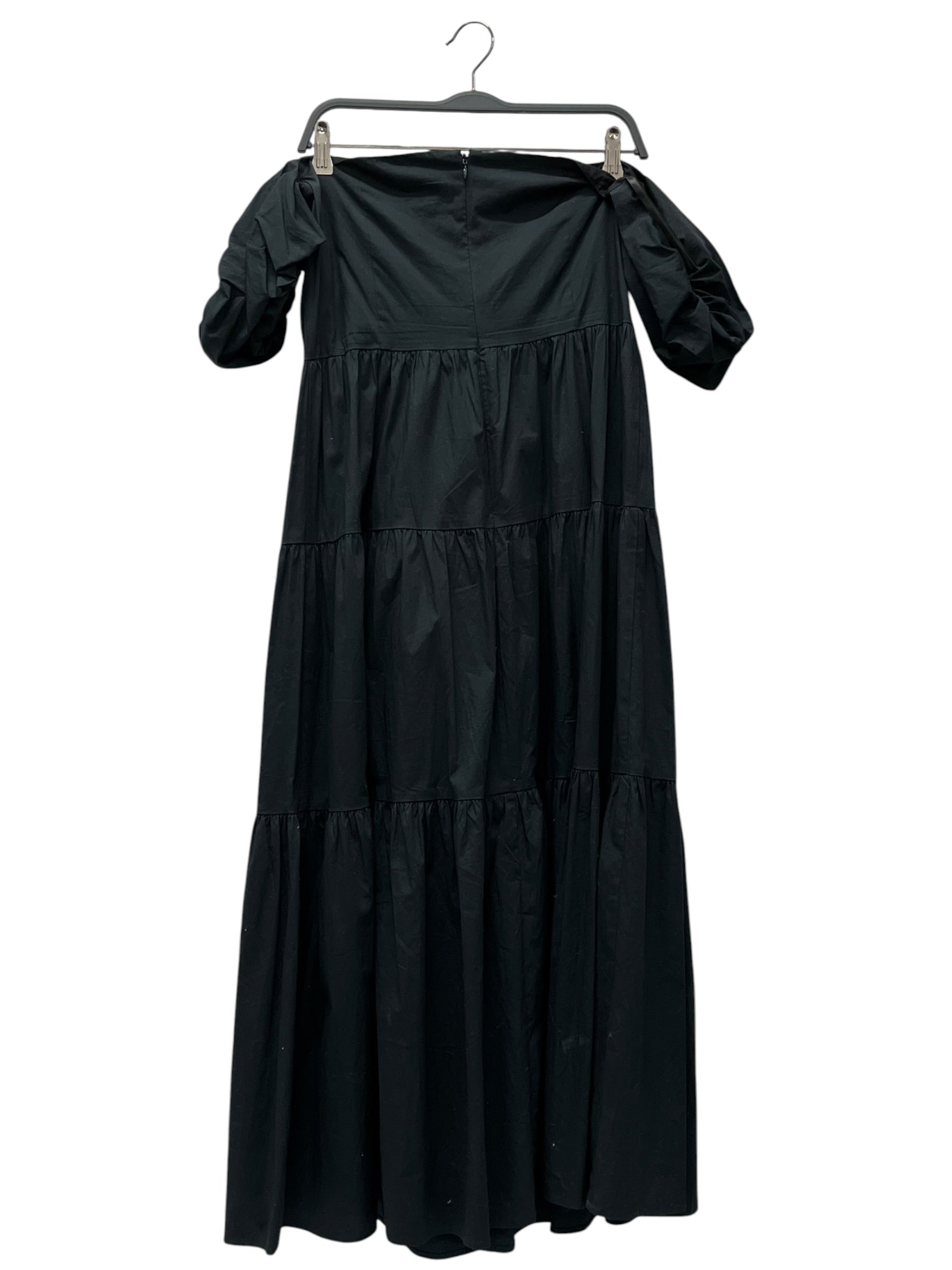 STAUD/Dress/10/Cotton/BLK/BUTTON FRONT ZIP BACK view 2