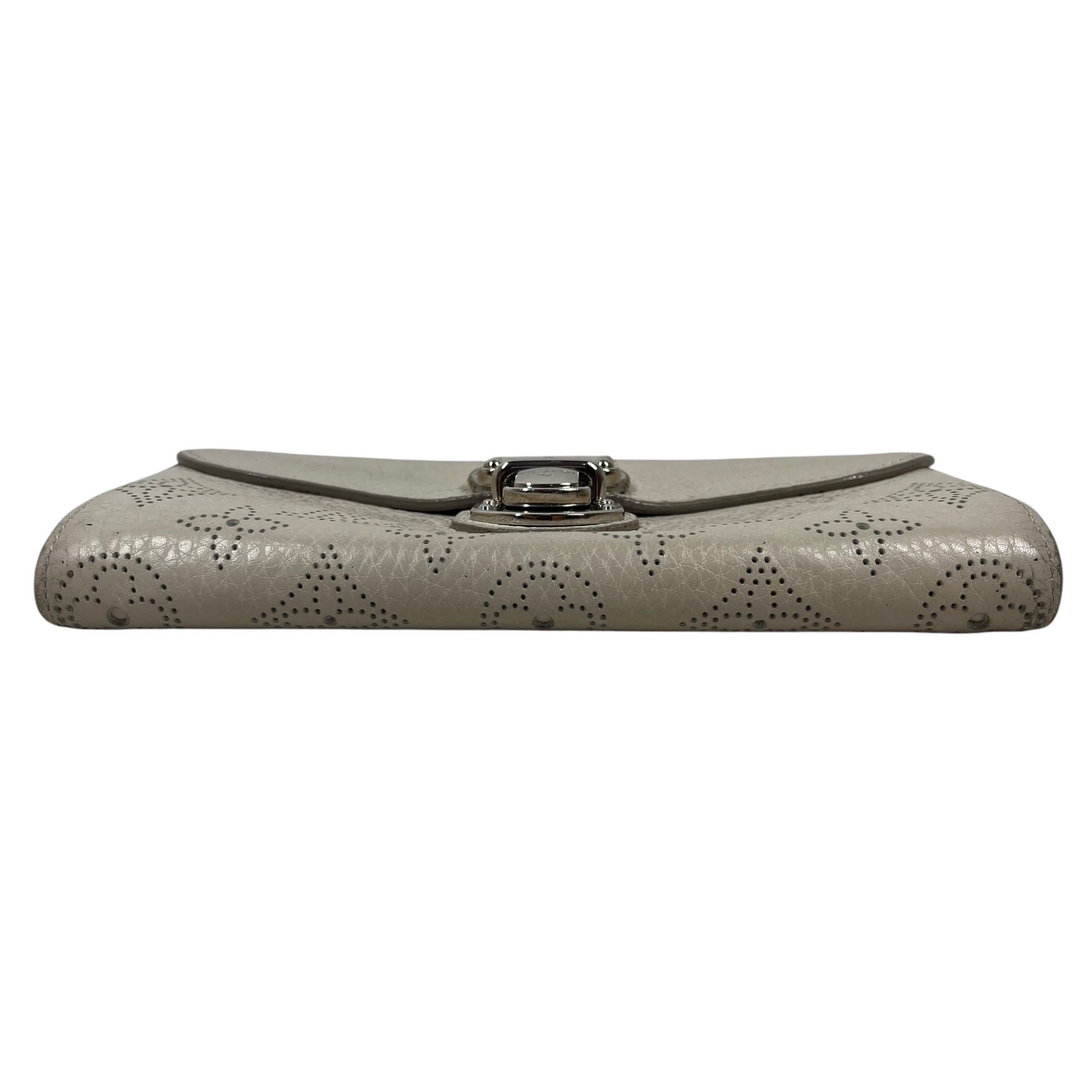 LOUIS VUITTON/Long Wallet/Leather/CRM/L's/MAHINA WALLET view 3