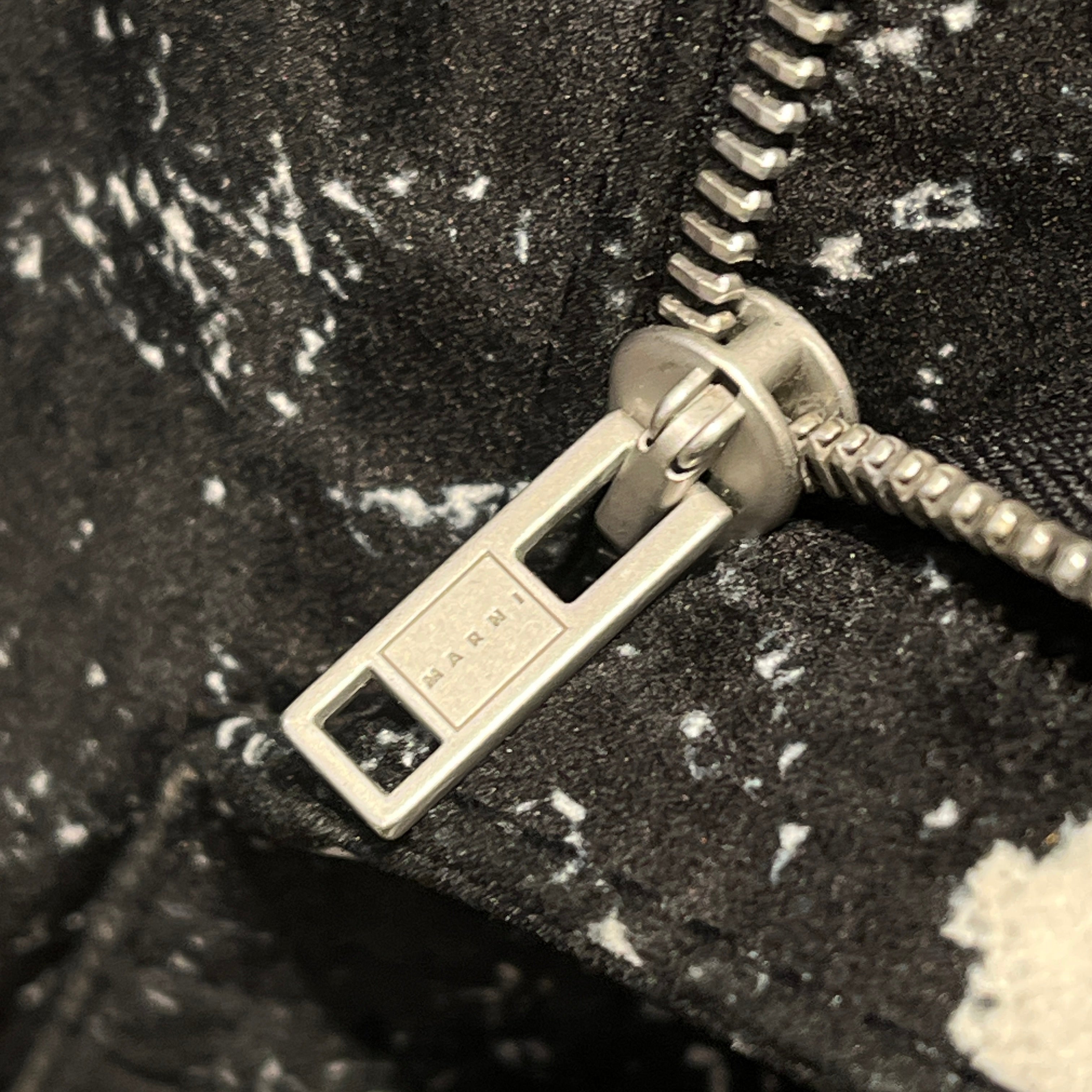 MARNI/Pants/31/BLK/All Over Print/velvet-like crayon pattern view 10