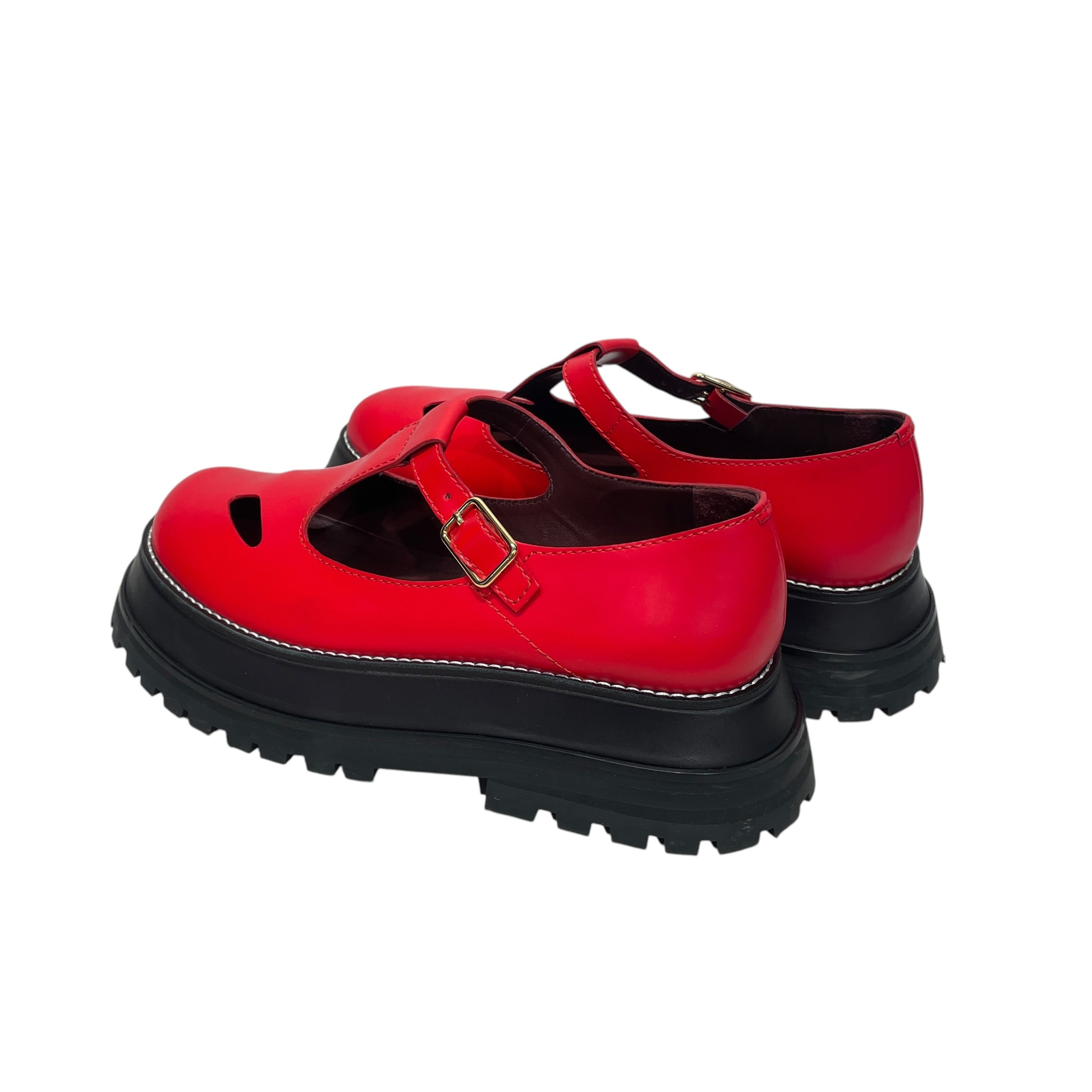 BURBERRY/Loafers/EU 39/Leather/RED/ALDWYCH MARY JANE view 2