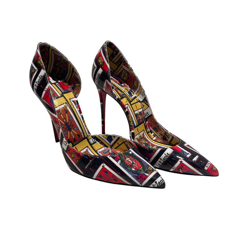 Christian Louboutin/Heels/EU 40.5/Leather/MLT/printed d&