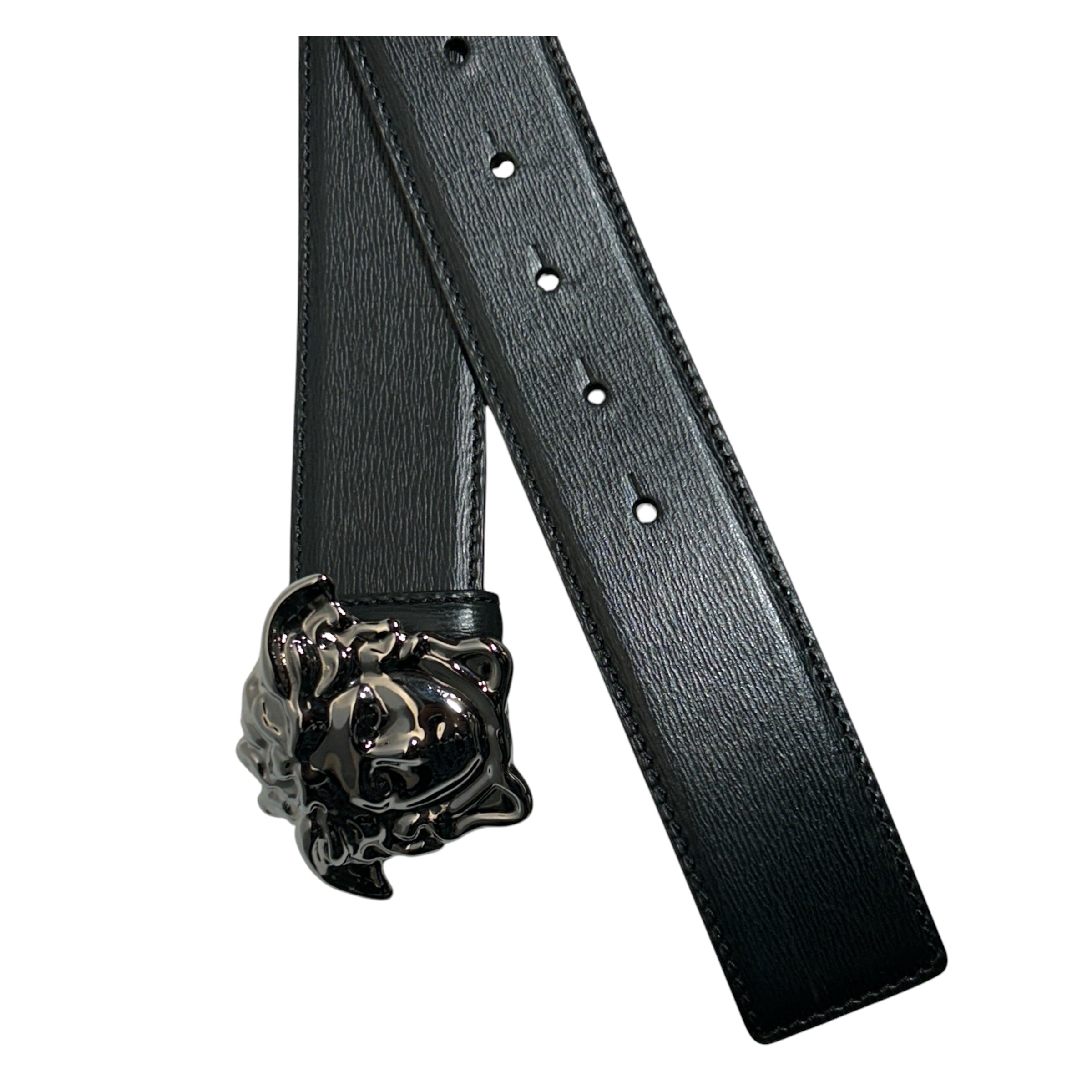 VERSACE/Belt/Leather/BLK/M's/44 LA MEDUSA SILVER view 2