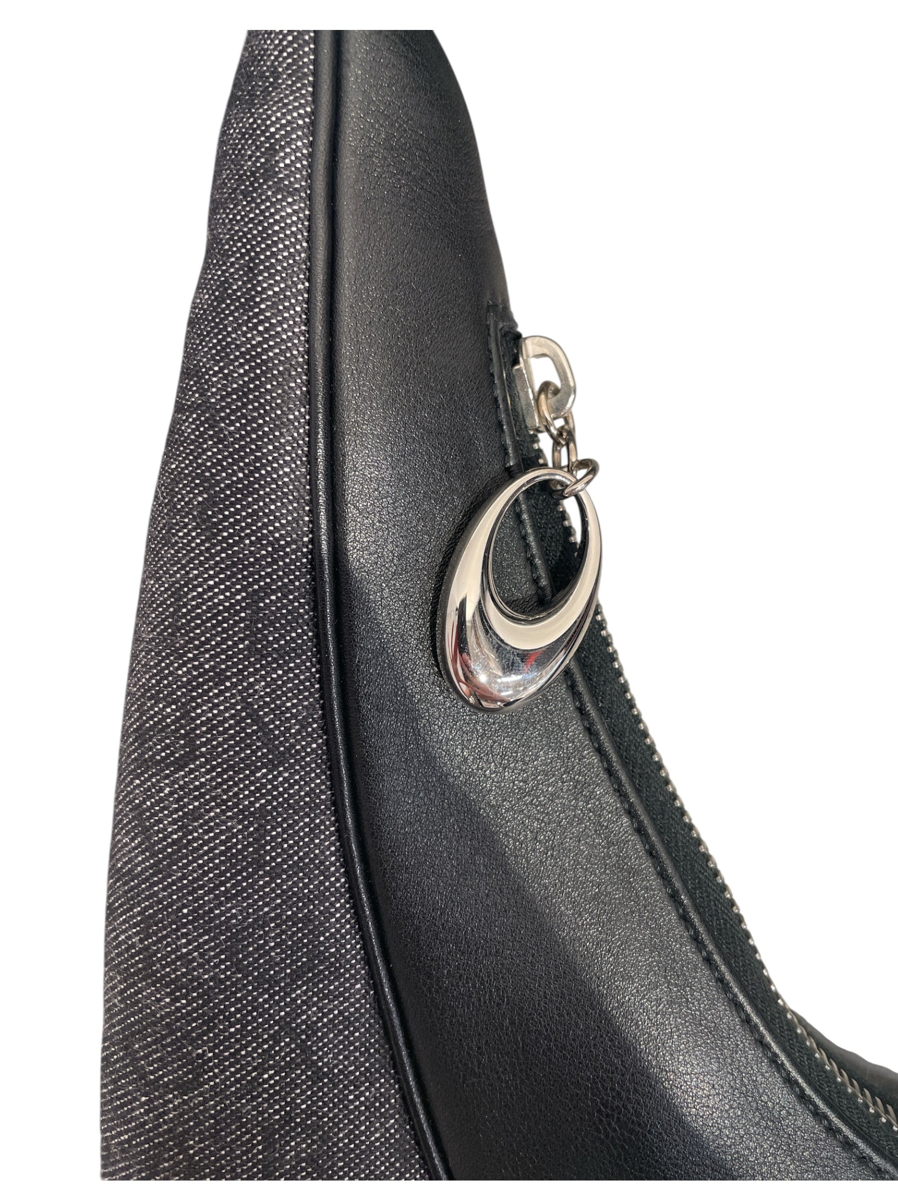 BVLGARI/Hand Bag/Monogram/BLK/Crescent Denim Ascot view 6