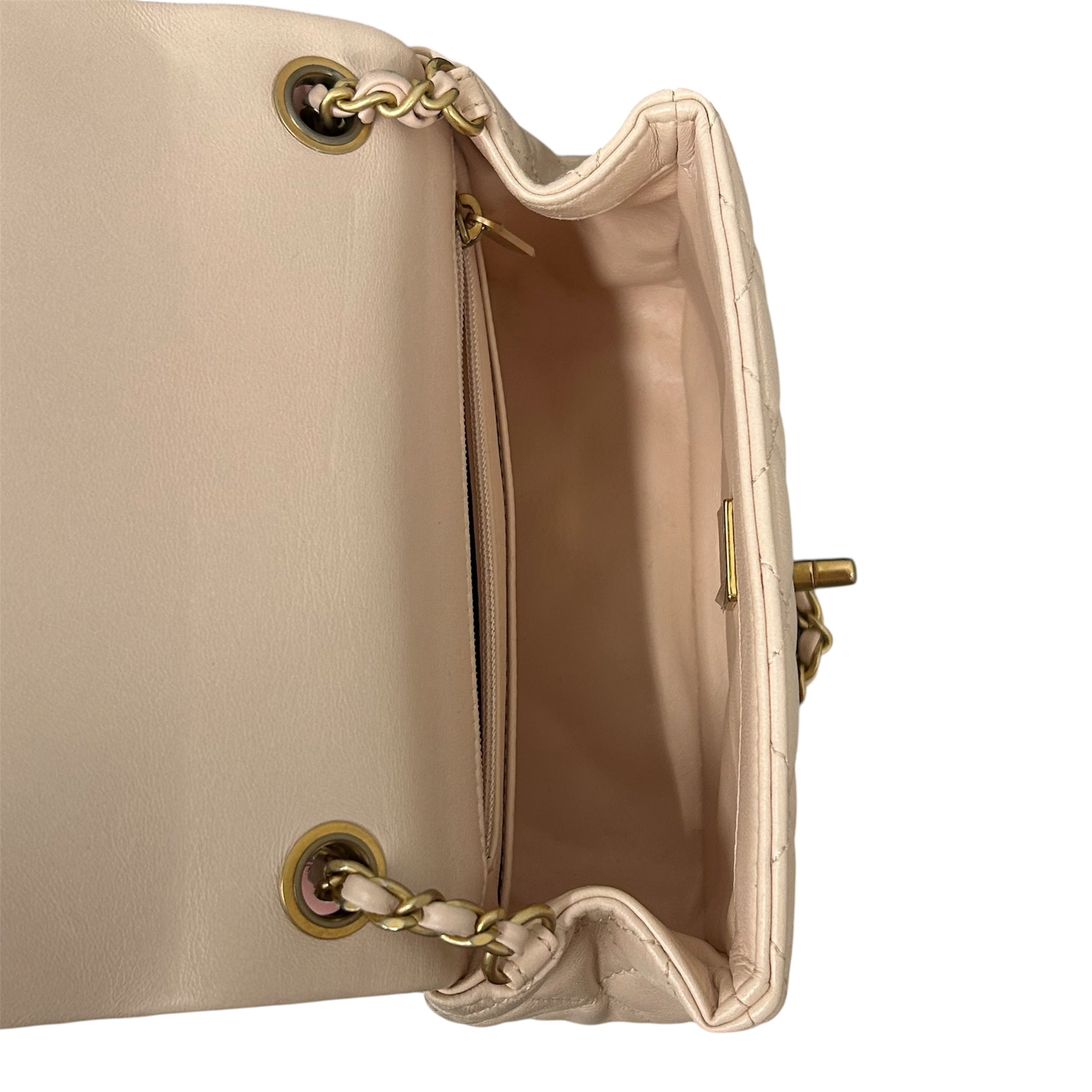 CHANEL/Bag/Leather/PNK/PEARL CRUSH MINI FLAP view 6