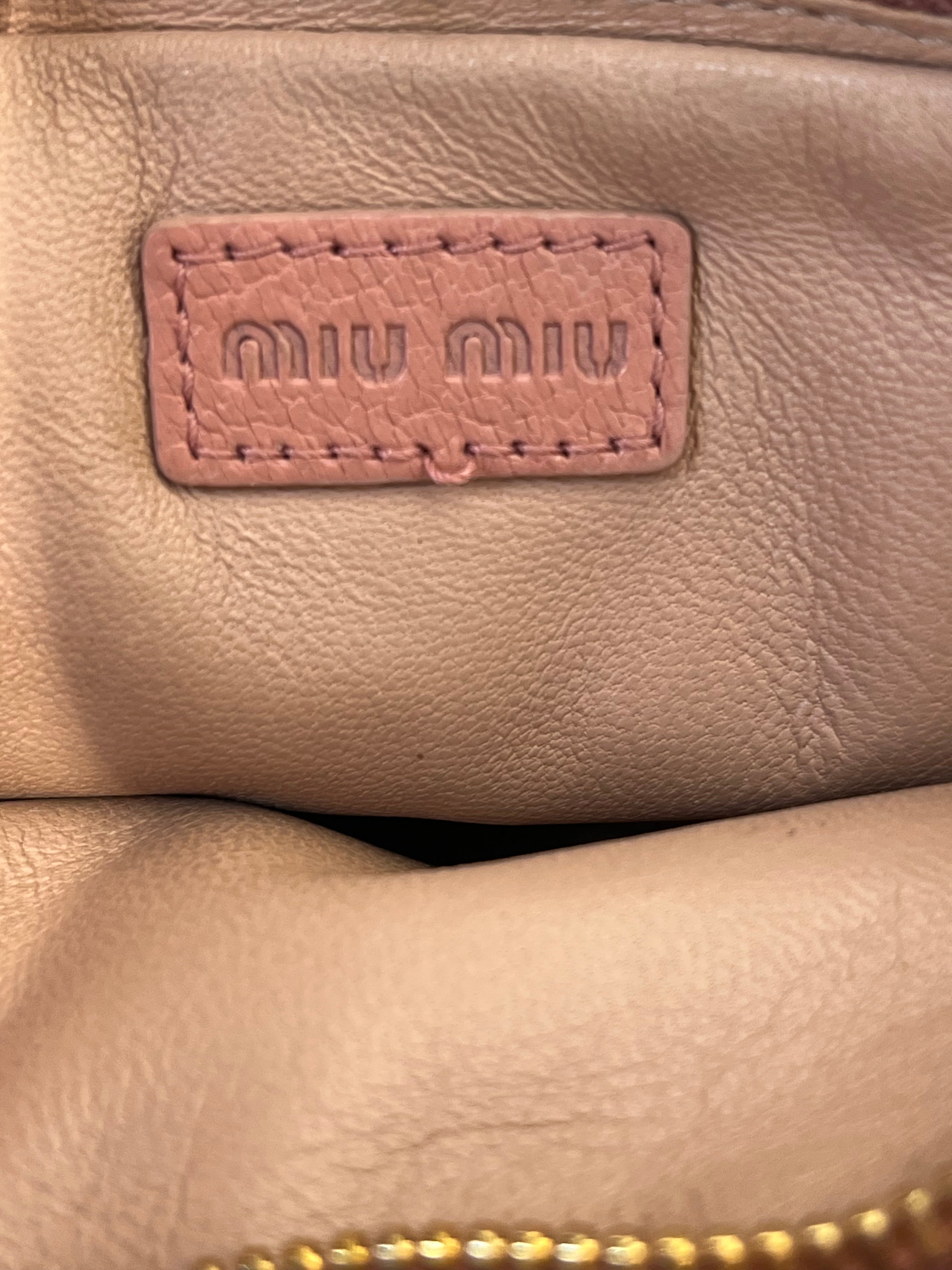 MIU MIU/Bag/All Over Print/Leather/PNK/LOGO BEDAZZLED WRISLTET view 4