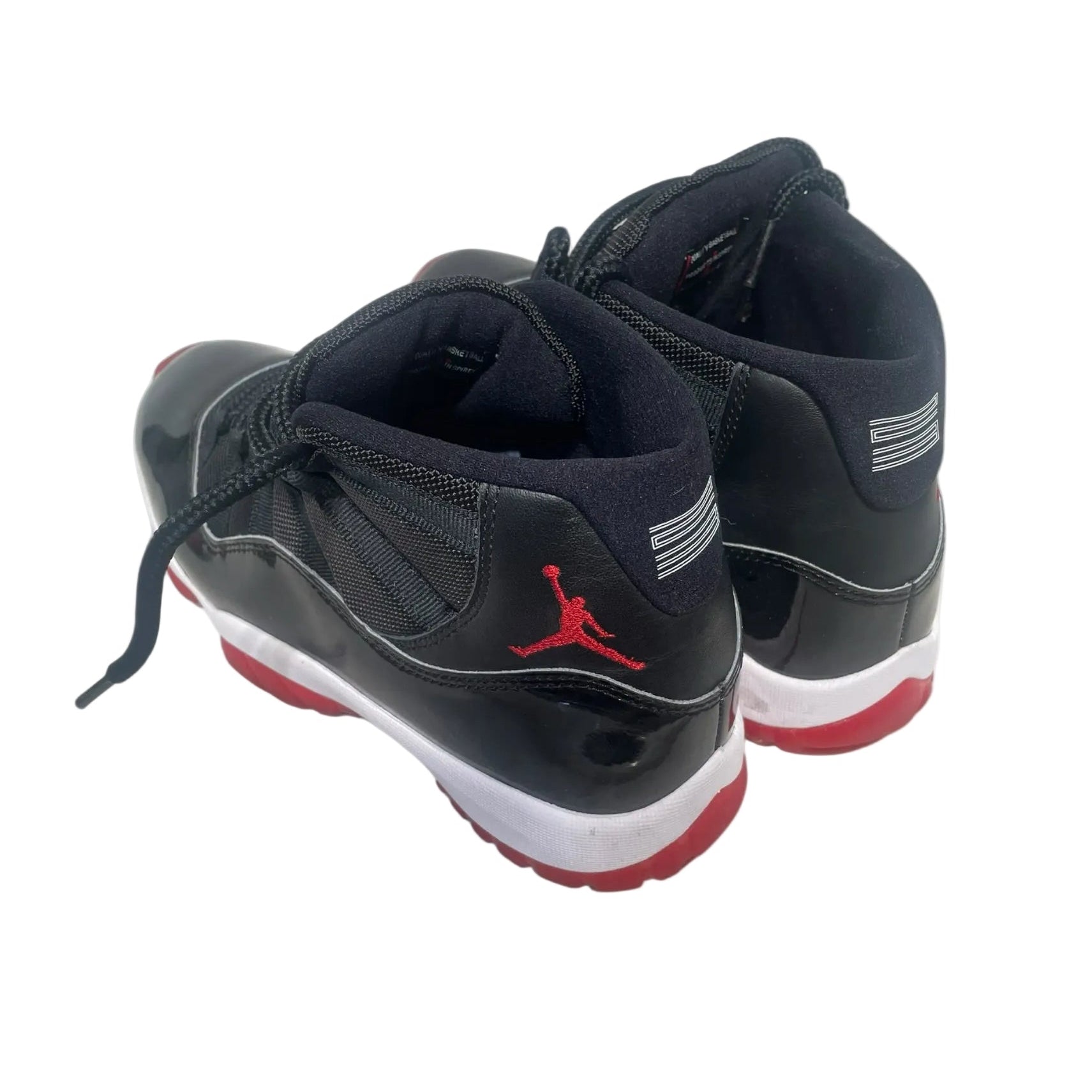 NIKE/Hi-Sneakers/US 8.5/Cotton/BLK/red bottom sole view 2