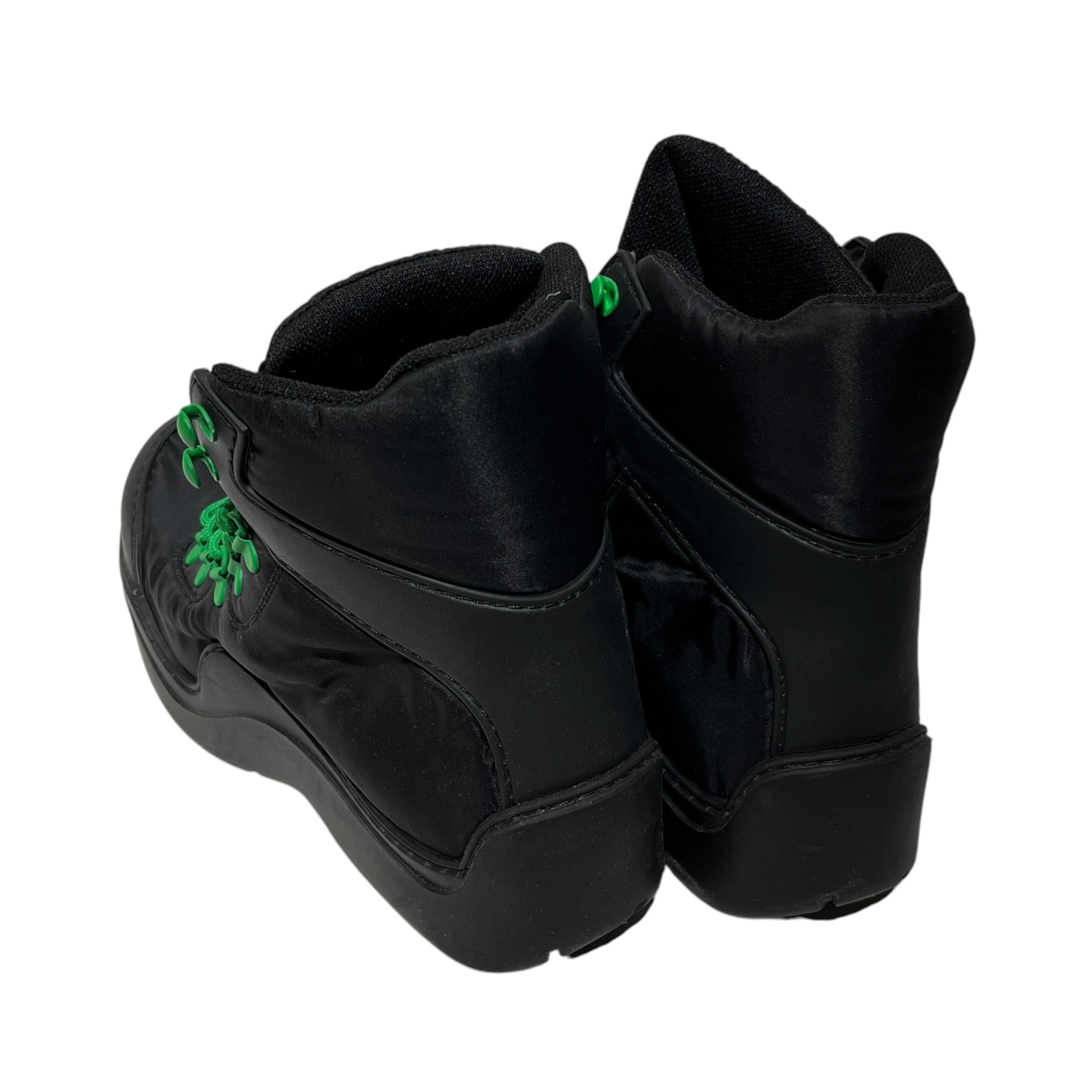 BOTTEGA VENETA/Lace Up Boots/US 7/BLK/puddle bomber view 2