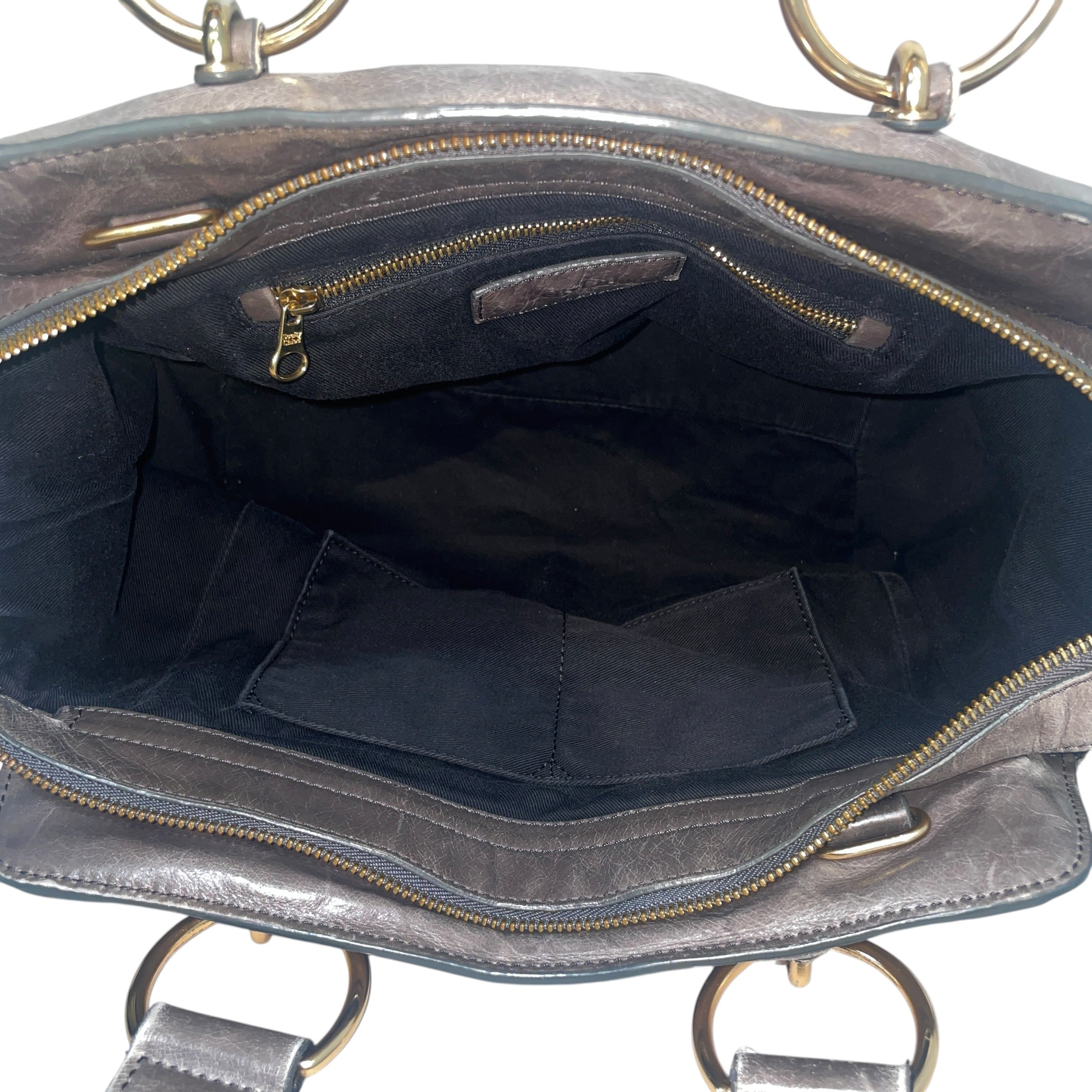 SEE BY CHLOE/Hand Bag/Leather/GRY/Paige Gold Oval Hardware view 4