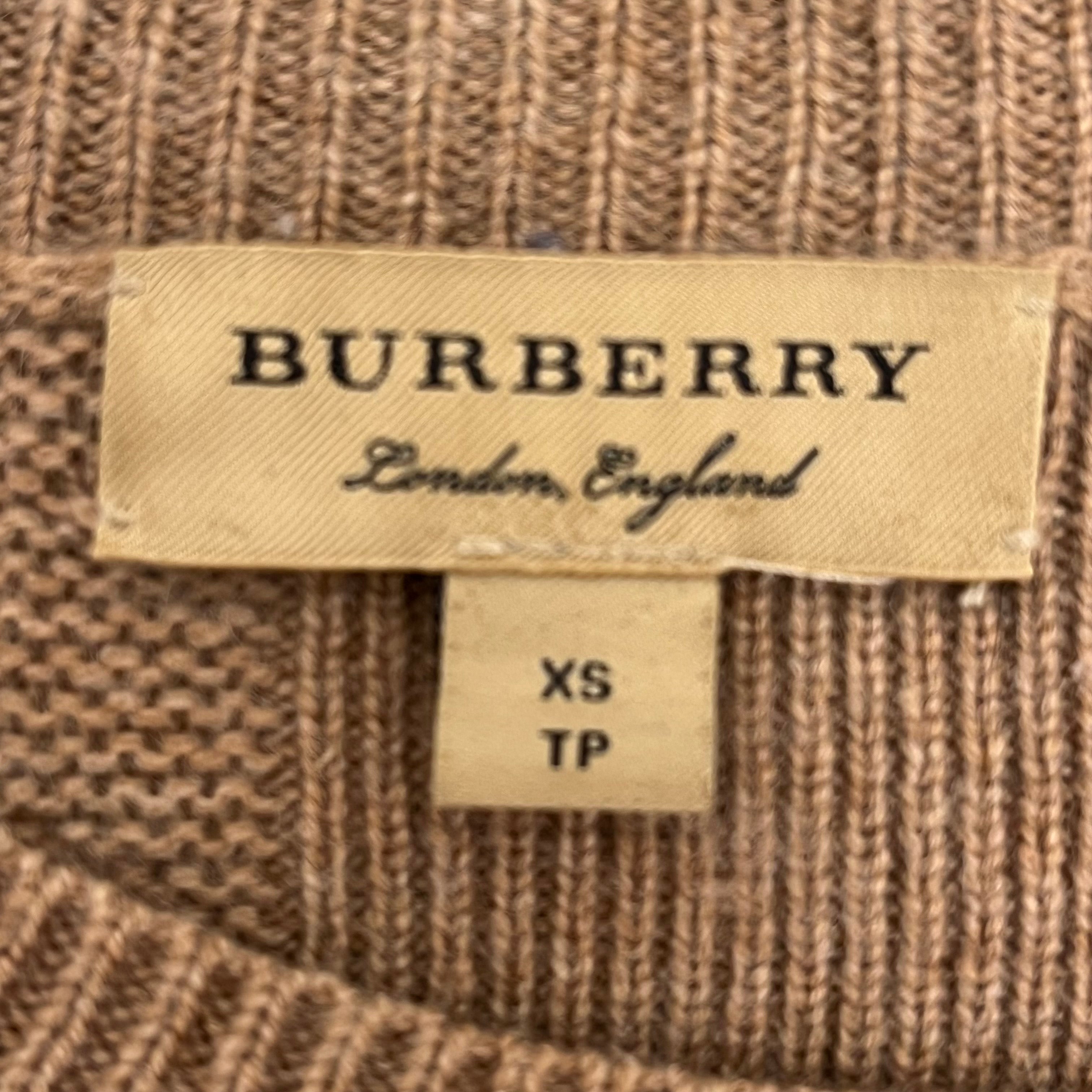 BURBERRY/Heavy Sweater/XS/Brown/Wool/ view 3