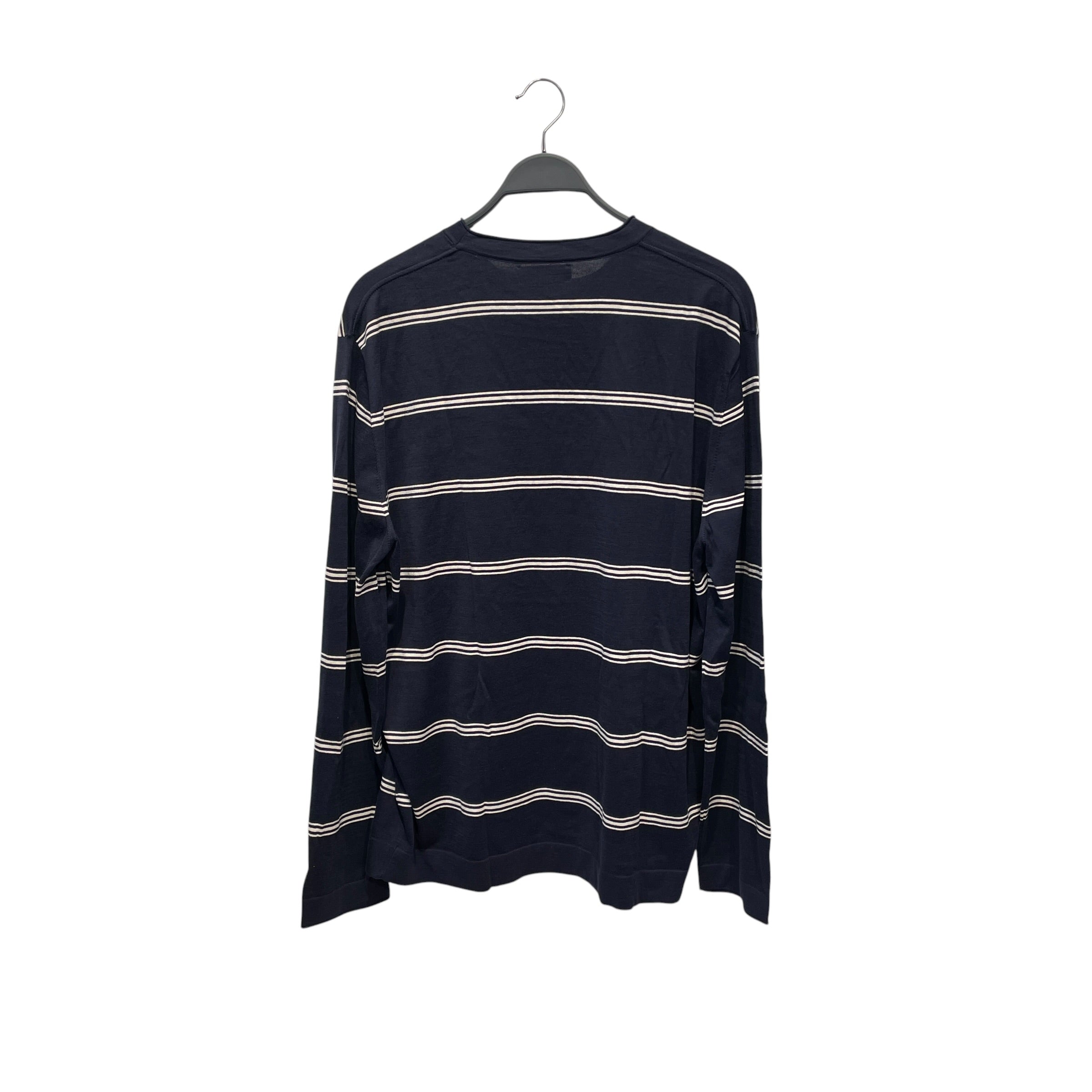 BRUNELLO CUCINELLI/Sweater/56/Stripe/Cotton/NVY/ view 2