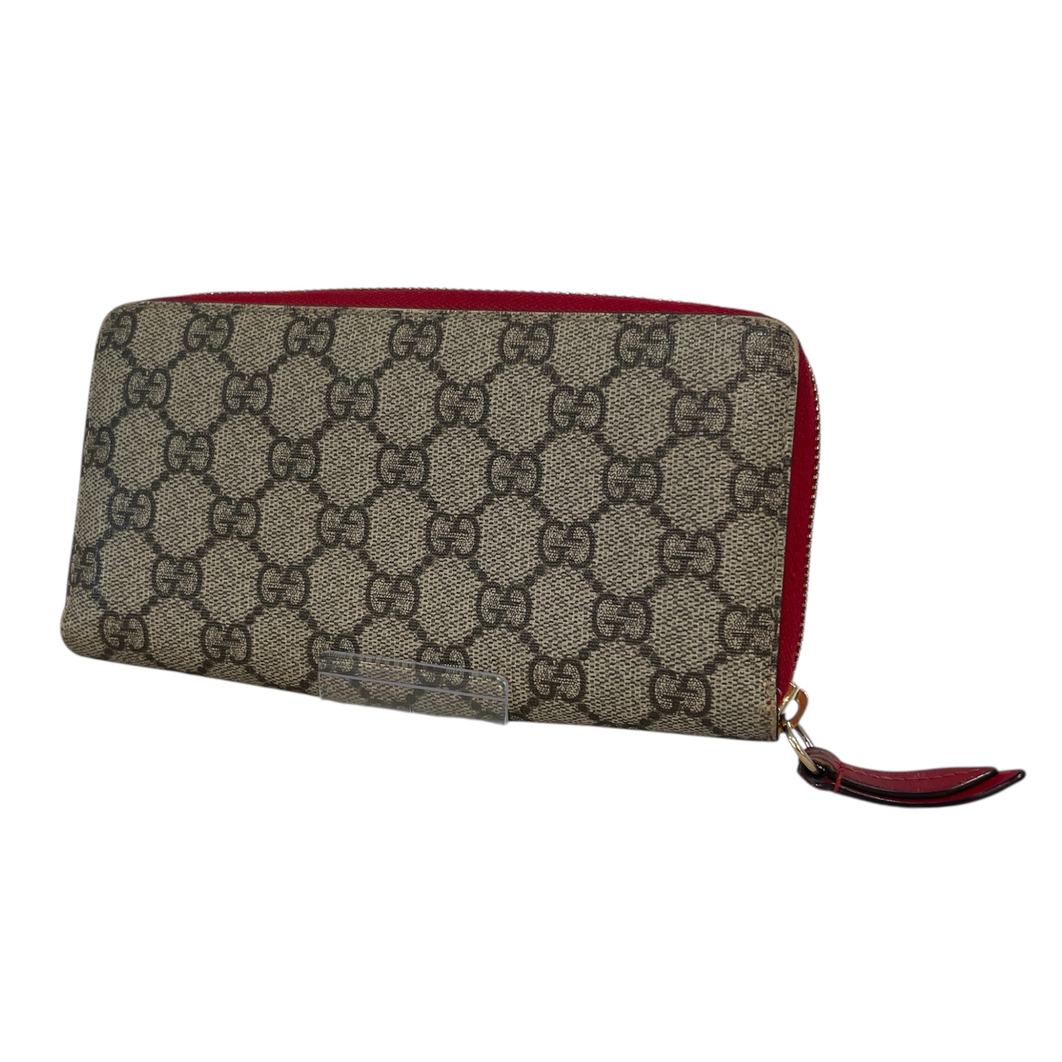 GUCCI/Long Wallet/Monogram/Leather/BRW/GG Supreme Snake Heart view 2