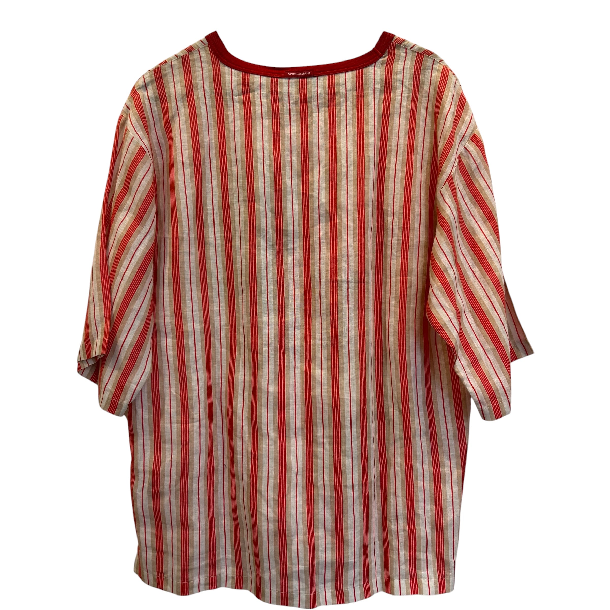DOLCE&GABBANA/T-Shirt/44/Cotton/MLT/Stripe/chritmas theme beg/red/whi view 2