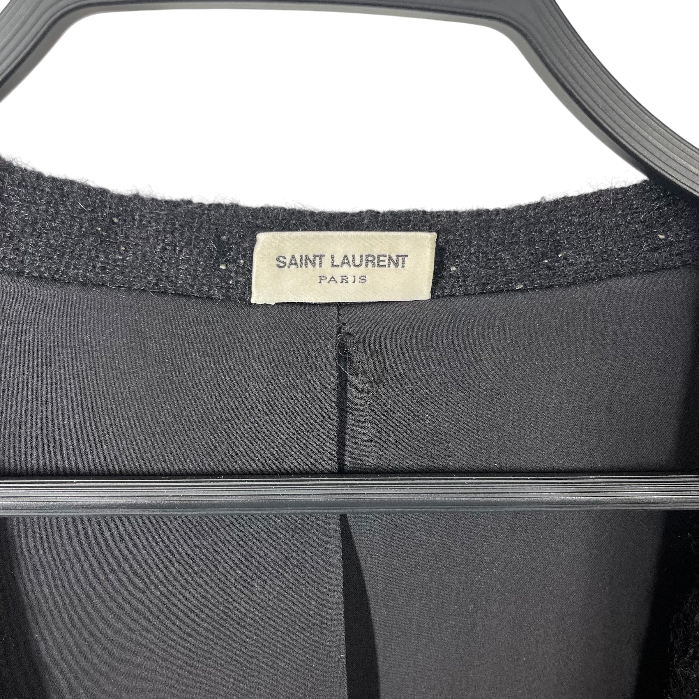 SAINT LAURENT/Cardigan/XS/Wool/BLK/STUDDED WOOL CARDIGAN view 3