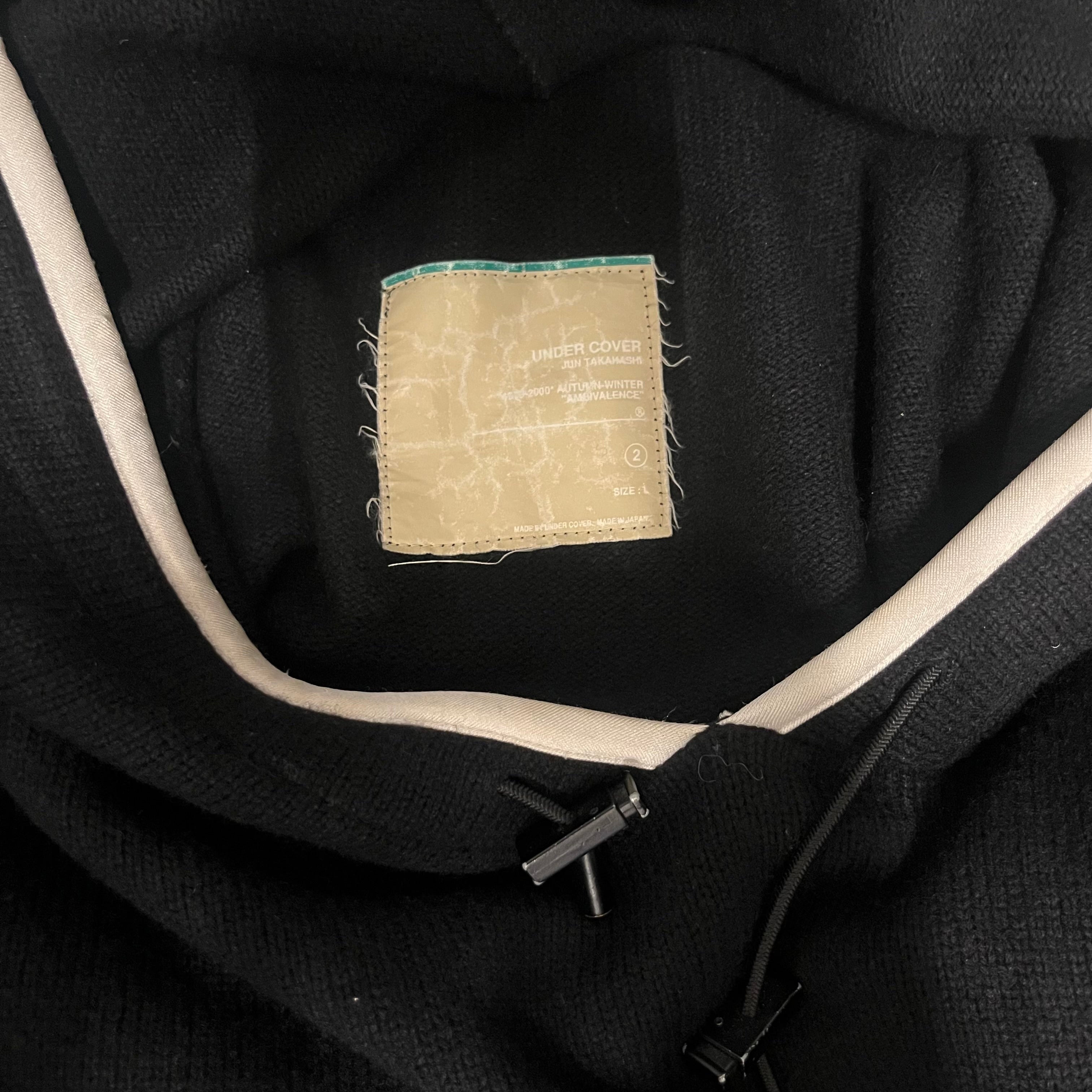 UNDERCOVER/Hoodie/L/Cotton/BLK/1999-2000 Ambivalence hoodie view 3