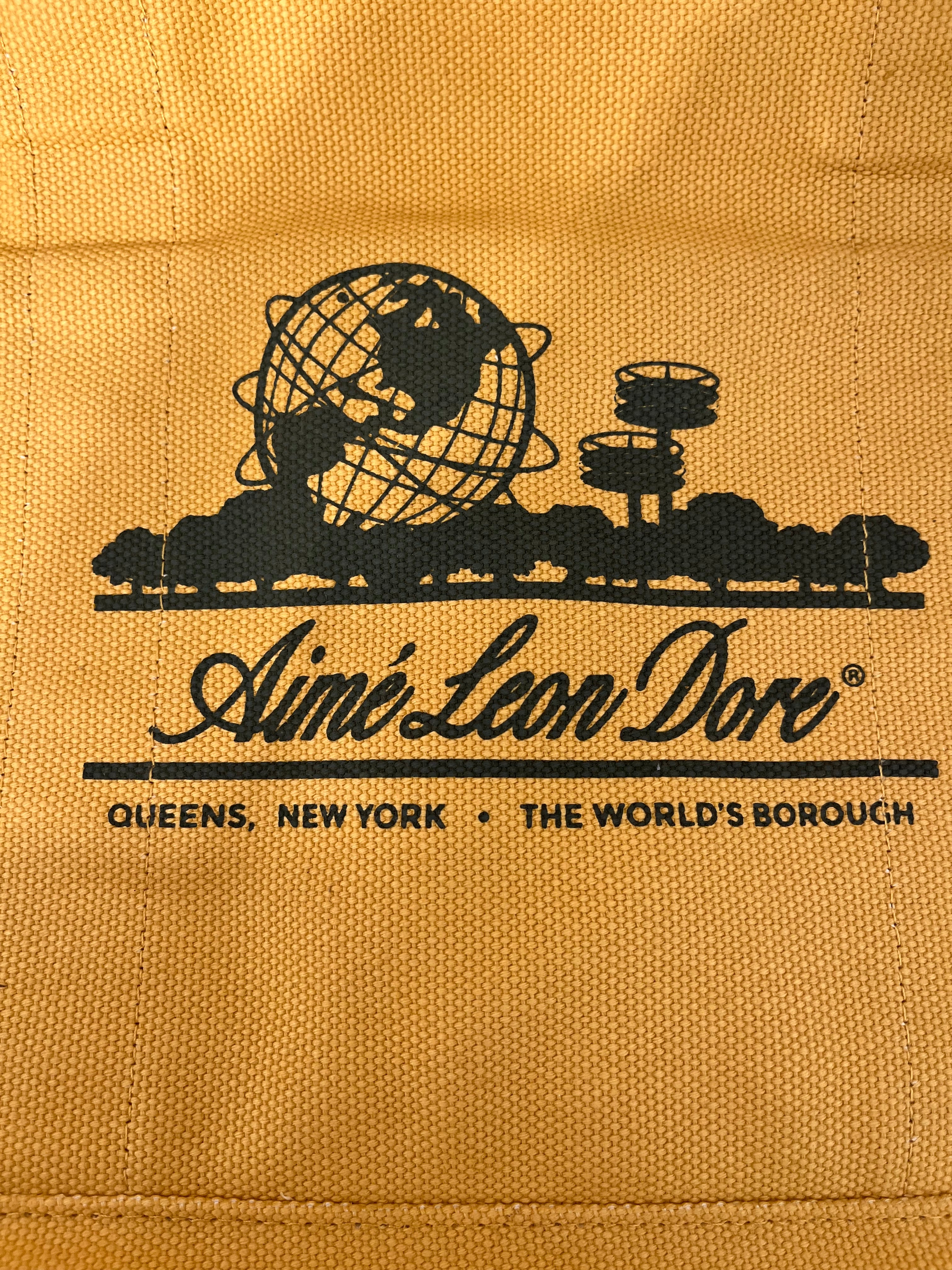 AIME LEON DORE/Tote Bag/Cotton/YEL/front logo canvas short strap view 7