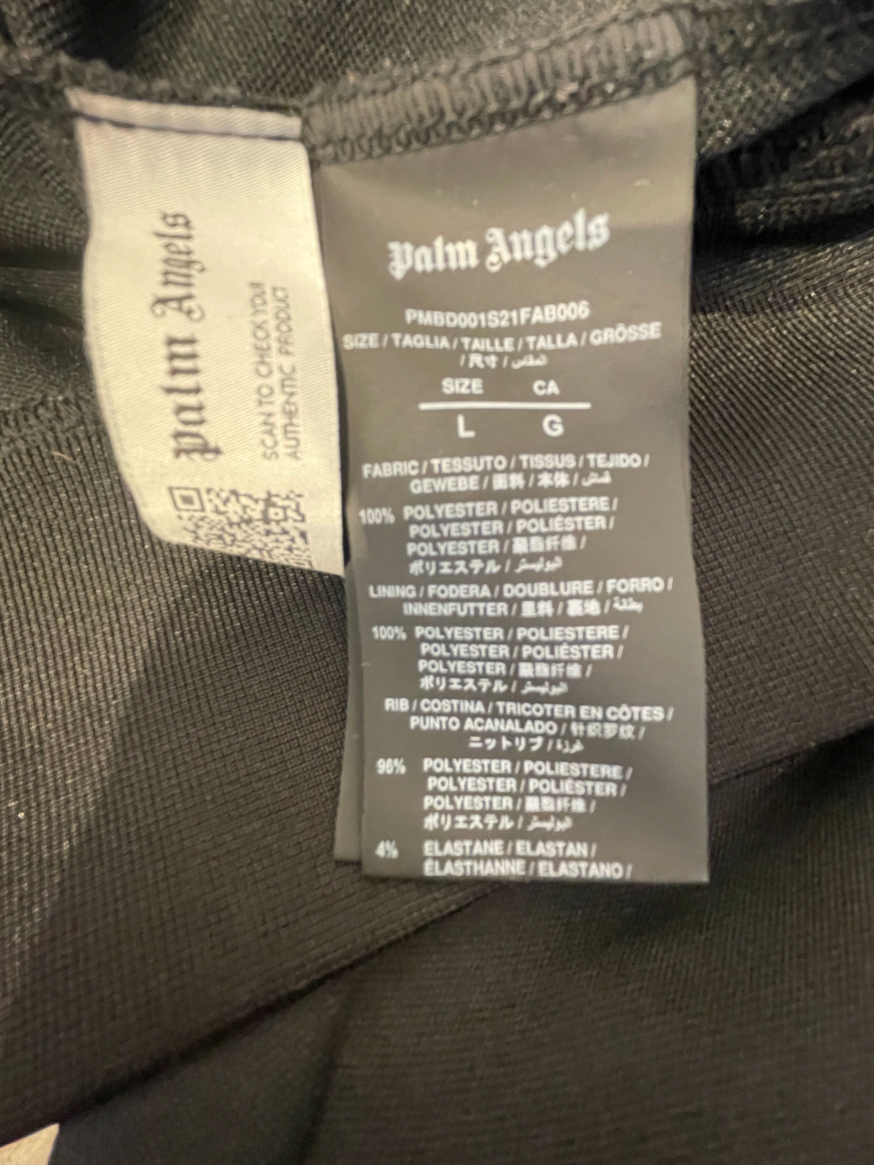 Palm Angels/Jacket/L/Polyester/BLK/multicolor stripe track jacket view 4