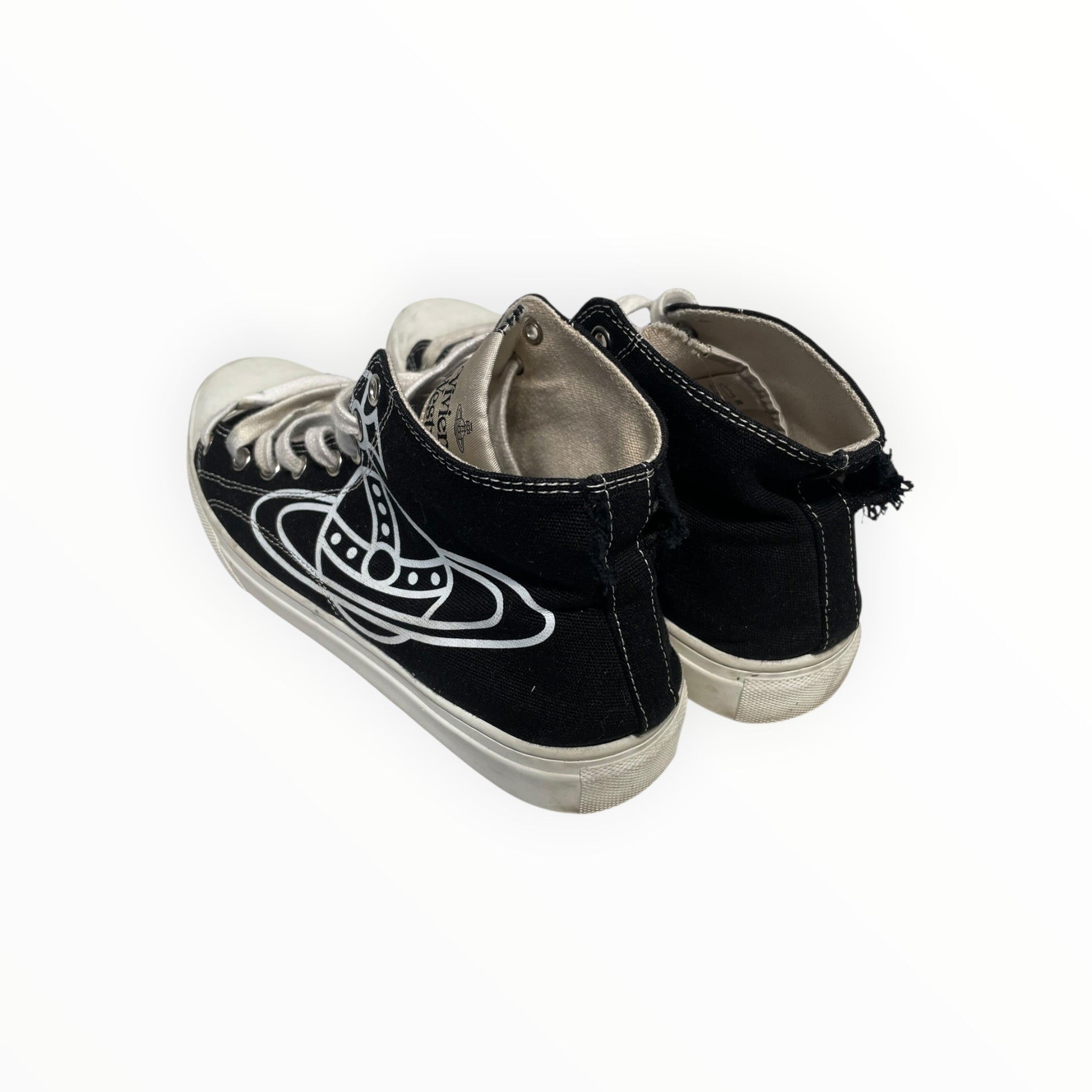 Vivienne Westwood/Hi-Sneakers/EU 42/Cotton/BLK/Black Plimsoll High Top view 2