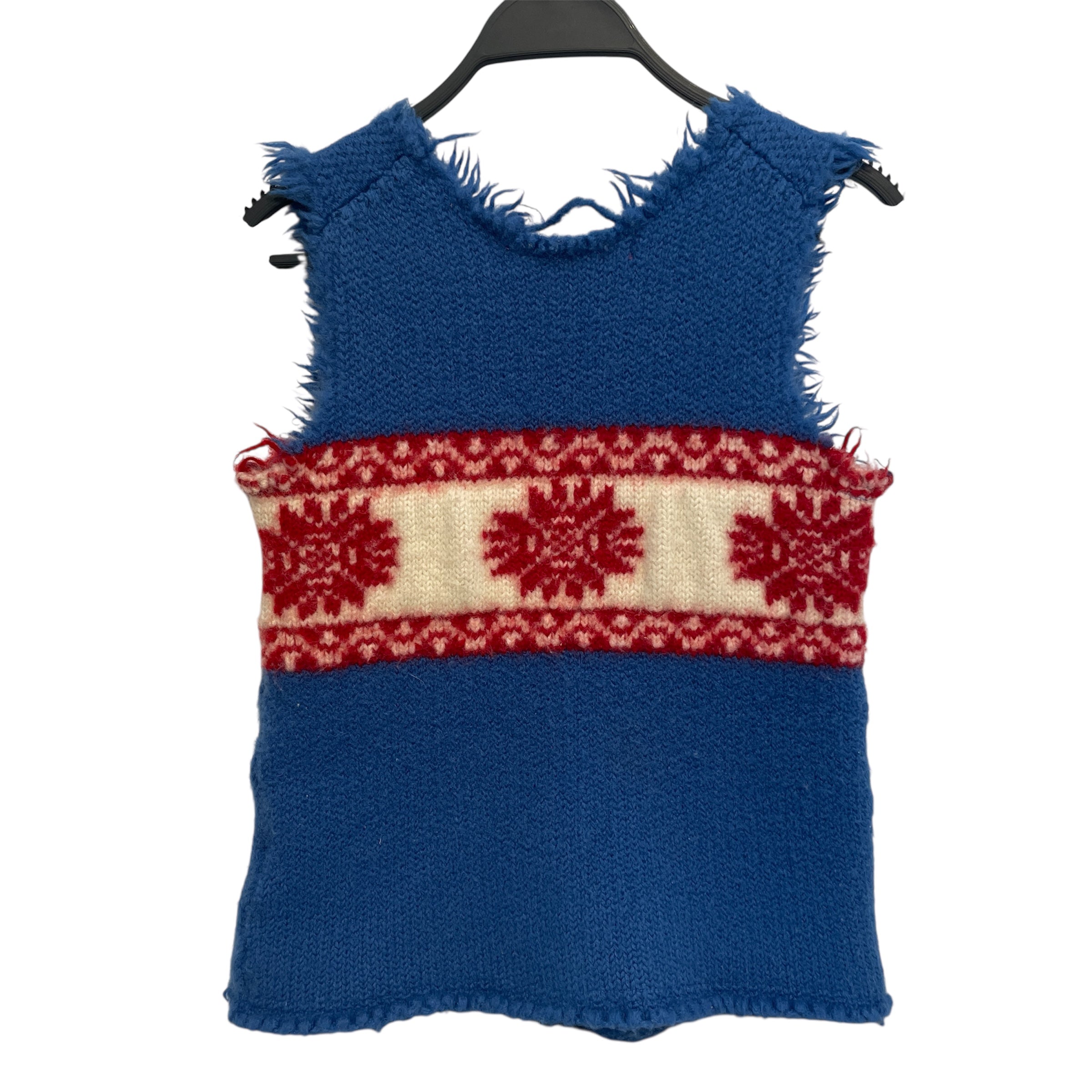 JUNYA WATANABE COMME des GARCONS/Tank Top/Wool/BLU/Snowflake view 2