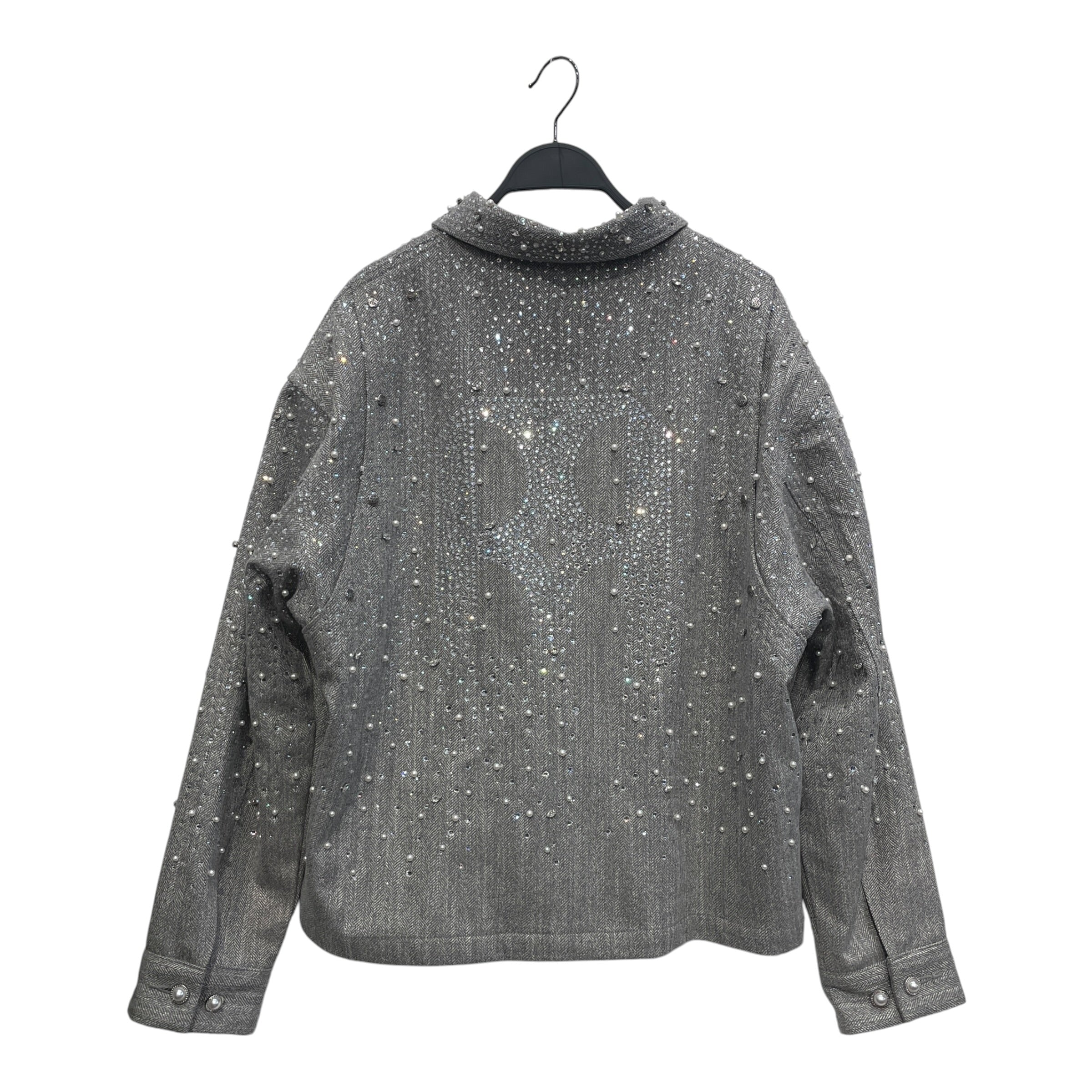 Birth Of Royal Child/Jacket/M/Rayon/GRY/TWEED RHINESTONE JACKET view 2