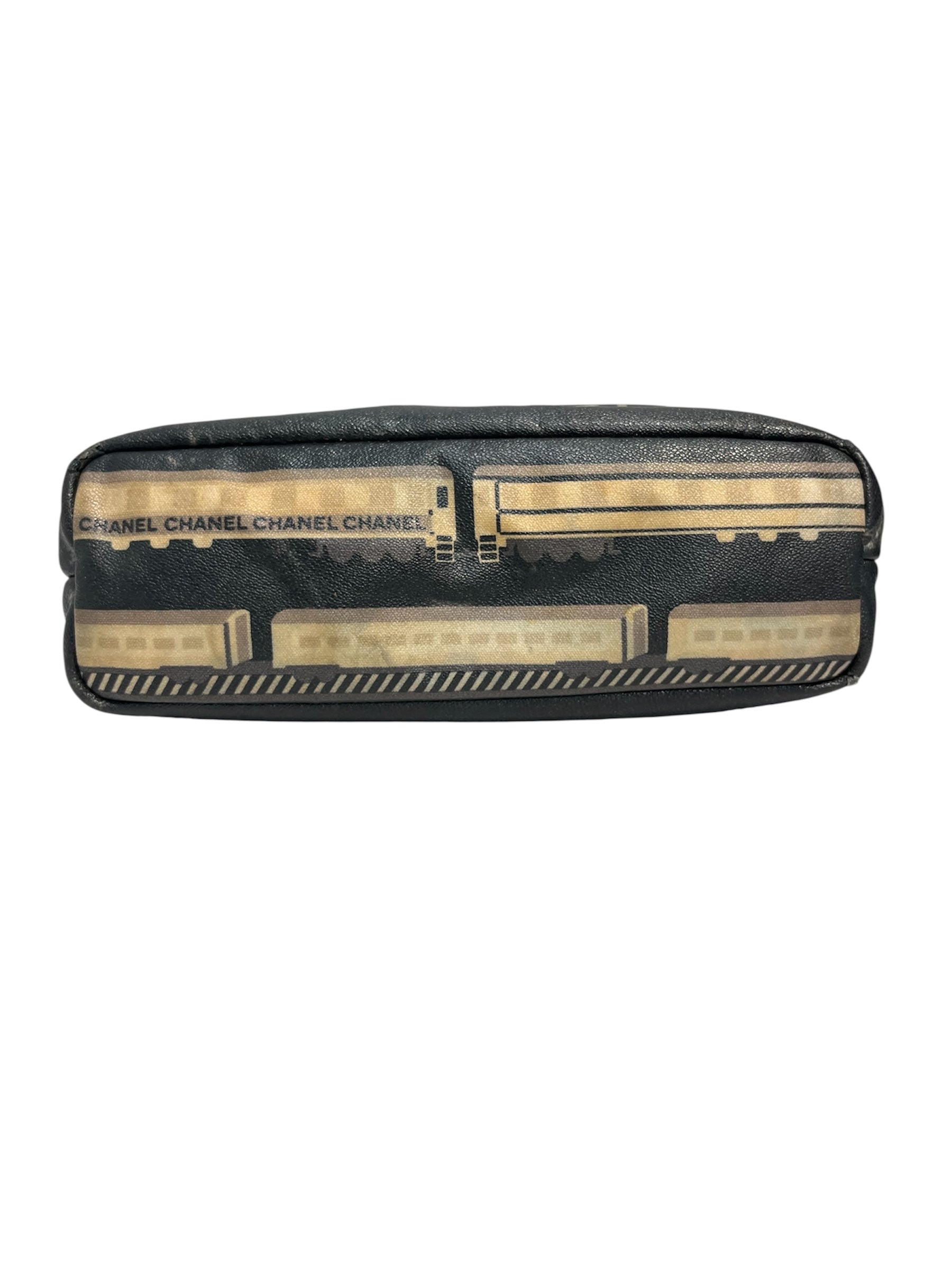 CHANEL/Hand Bag/All Over Print/Leather/BLK/LE TRAIN TOTE view 4