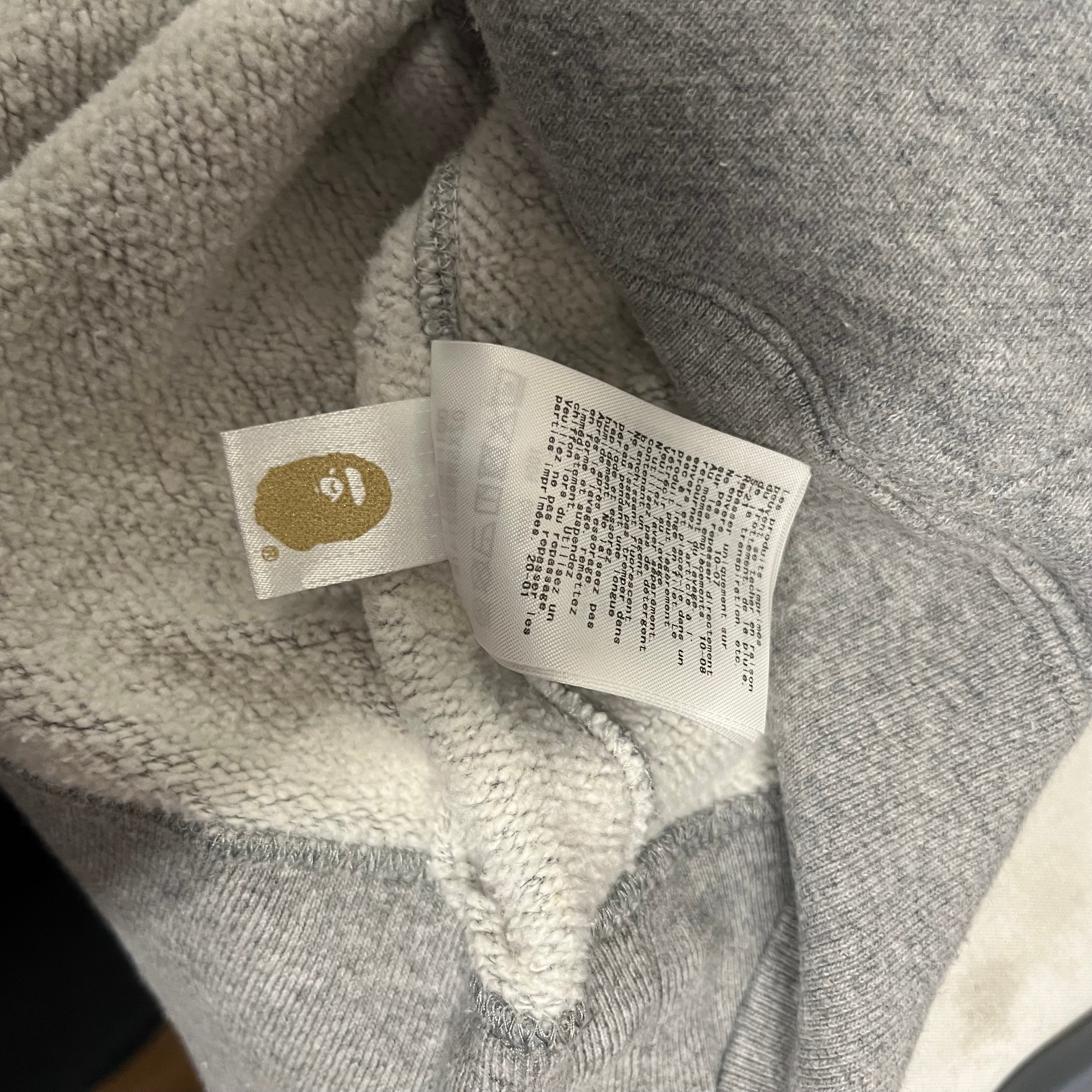 A BATHING APE/Hoodie/S/Cotton/GRY/abc pullover view 8