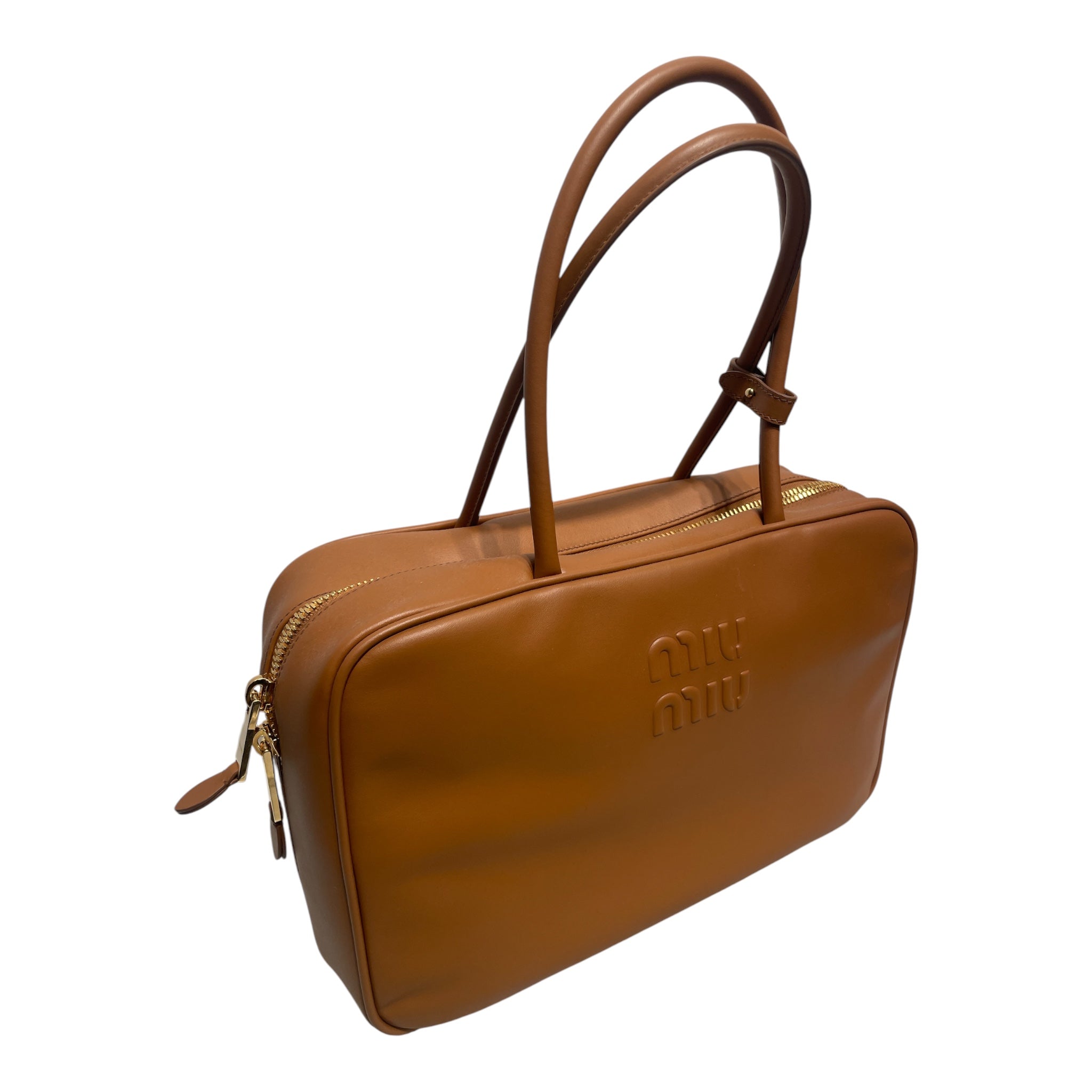 MIU MIU/Bag/Leather/BRW/Large Beau Tote view 4