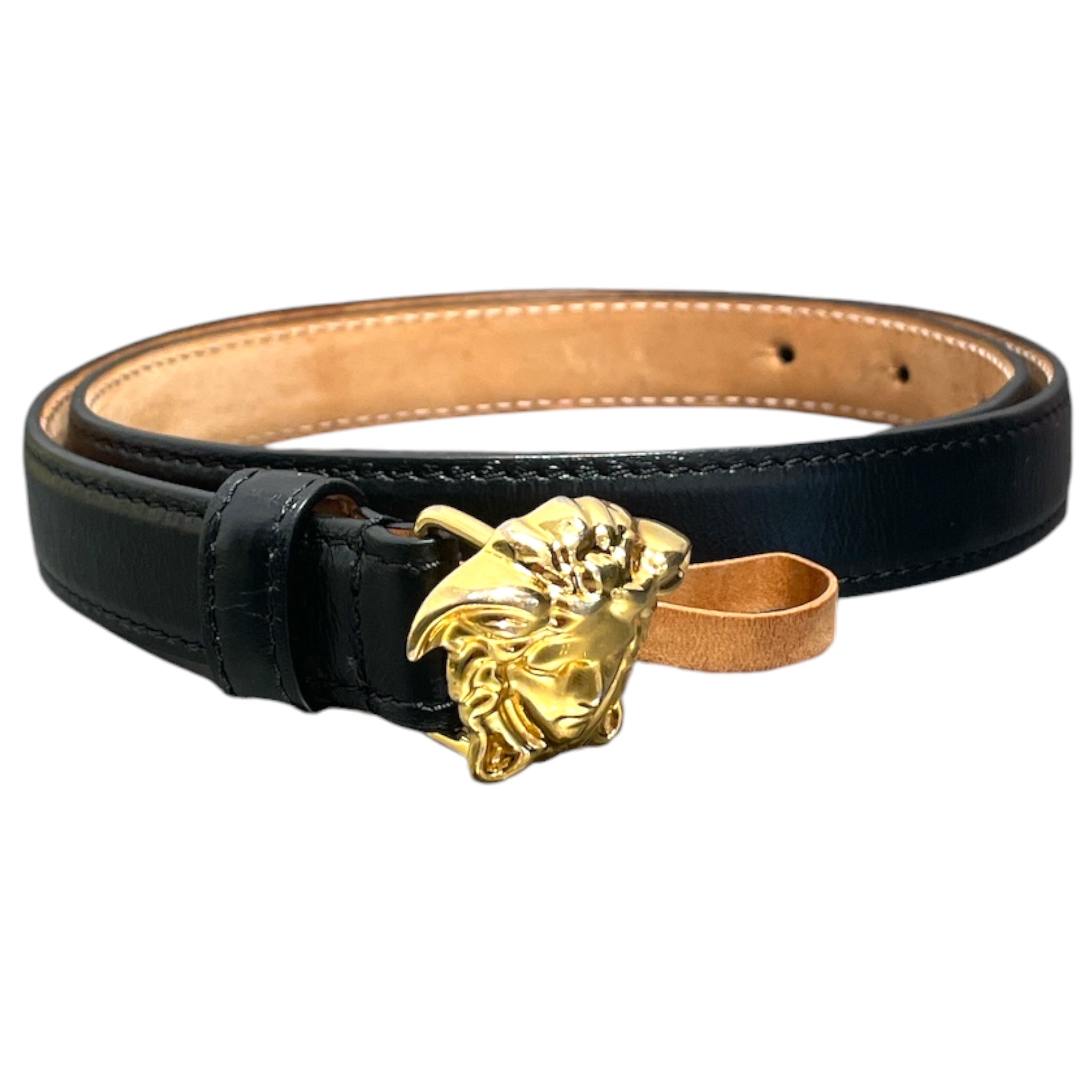 VERSACE/Belt/Leather/BLK/M's/SMALL MEDUSA view 1