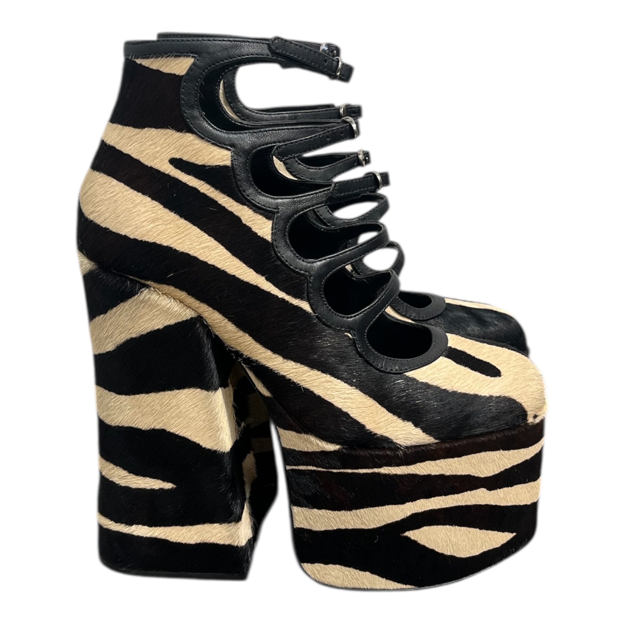 MARC BY MARC JACOBS/Heels/EU 38/All Over Print/BLK/ZEBRA PRINT PLATFORM view 2