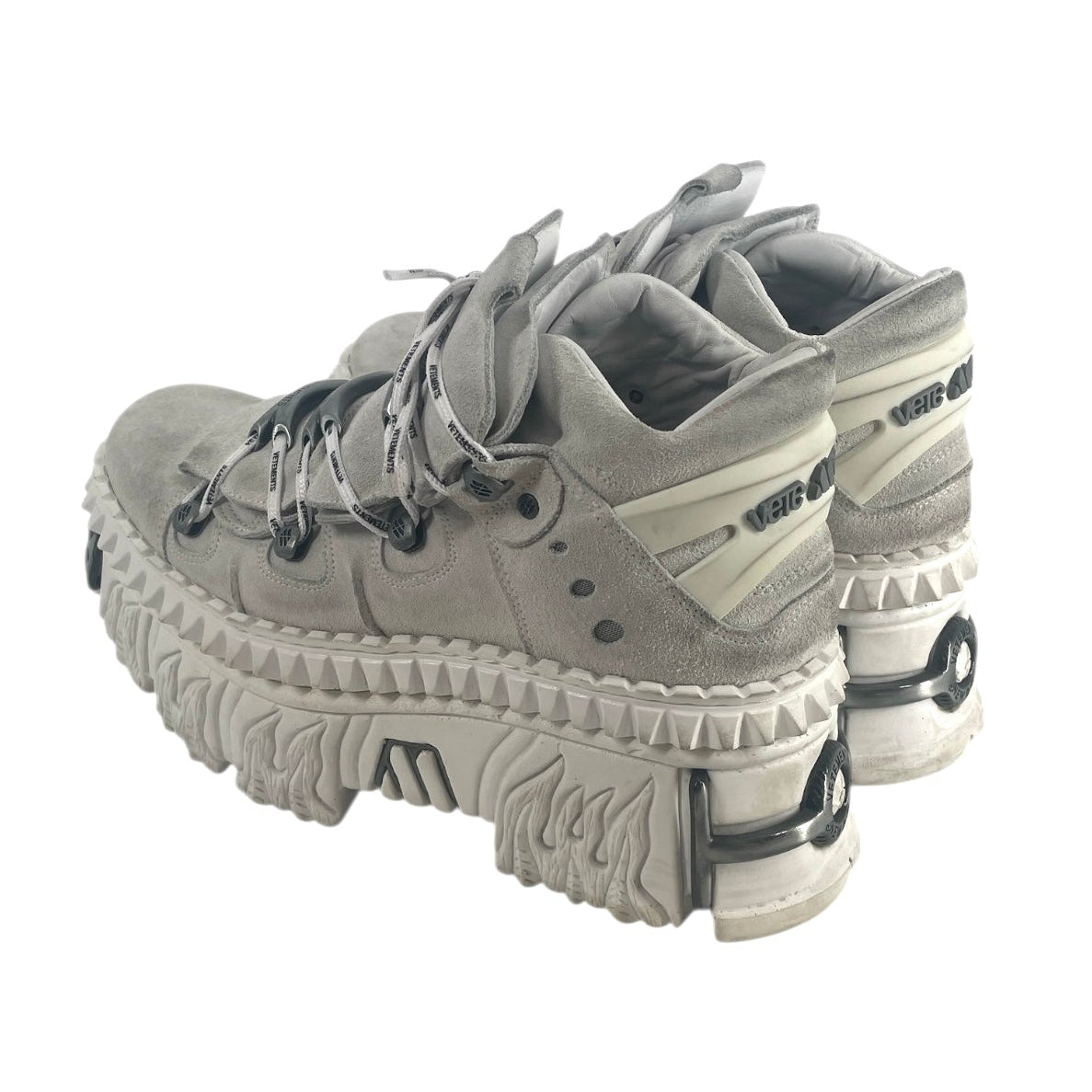 VETEMENTS/Hi-Sneakers/US 11/Suede/WHT/NEW ROCKS WHITE SUEDE view 2