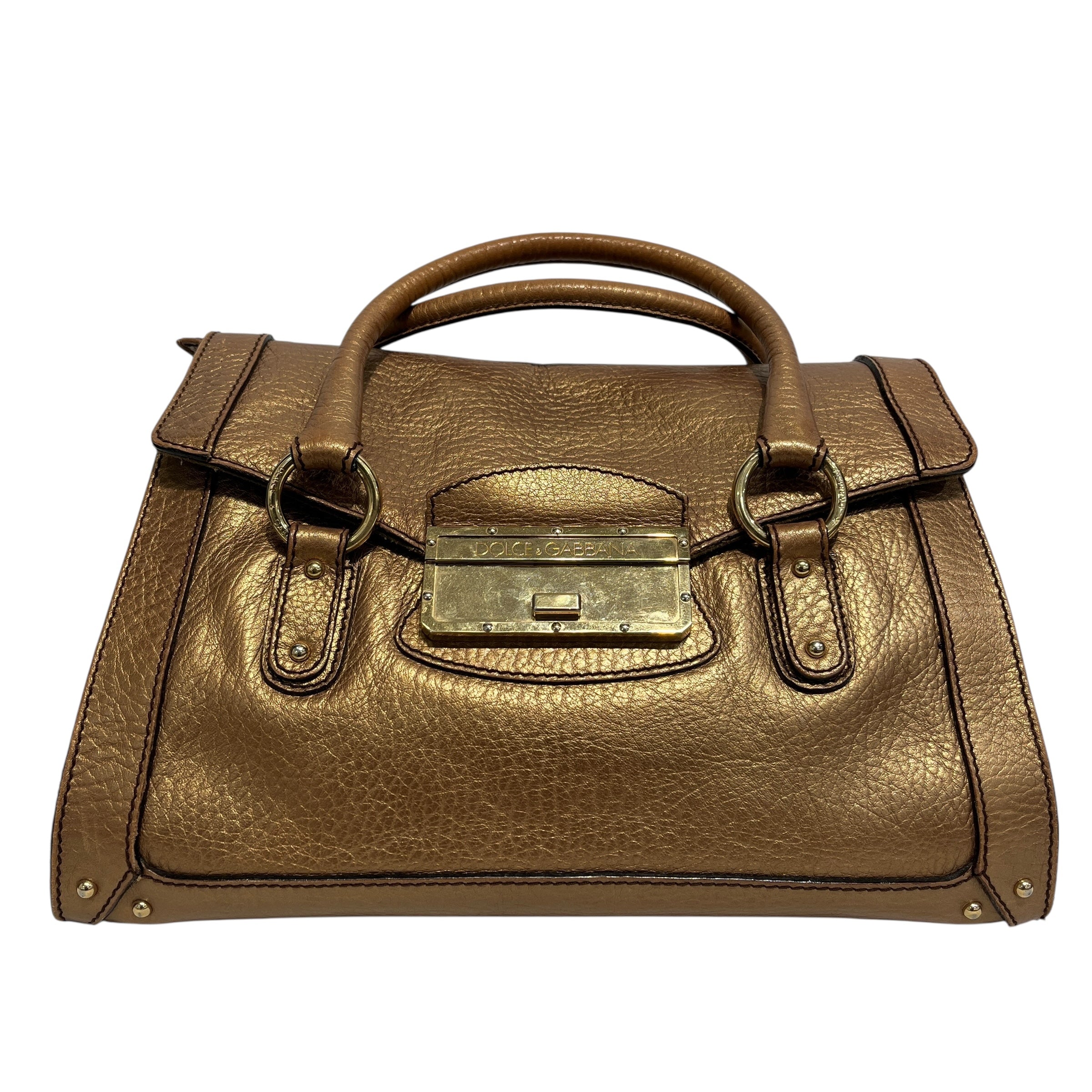 DOLCE&GABBANA/Hand Bag/Leather/GLD/FLAP BAG view 1