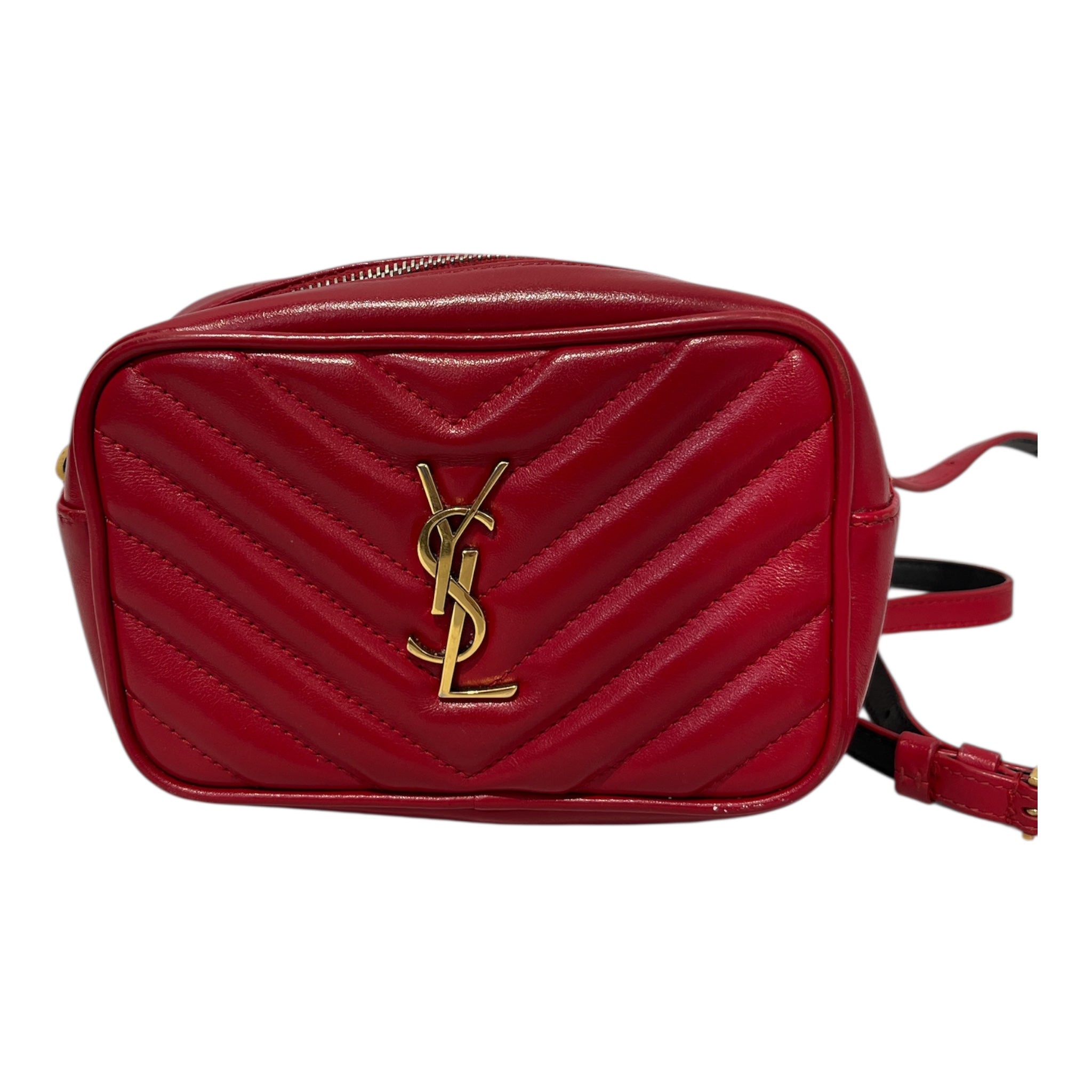 YVES SAINT LAURENT/Cross Body Bag/Leather/RED/GLT5348170619 lou camera view 1