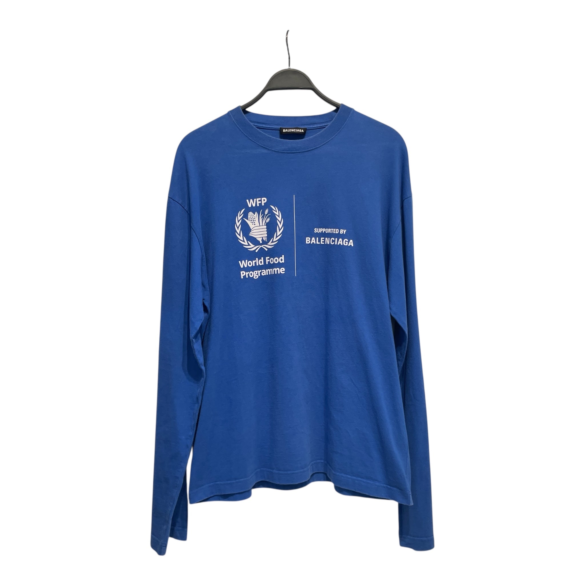 BALENCIAGA/T-Shirt/L/Cotton/BLU/food programme view 1