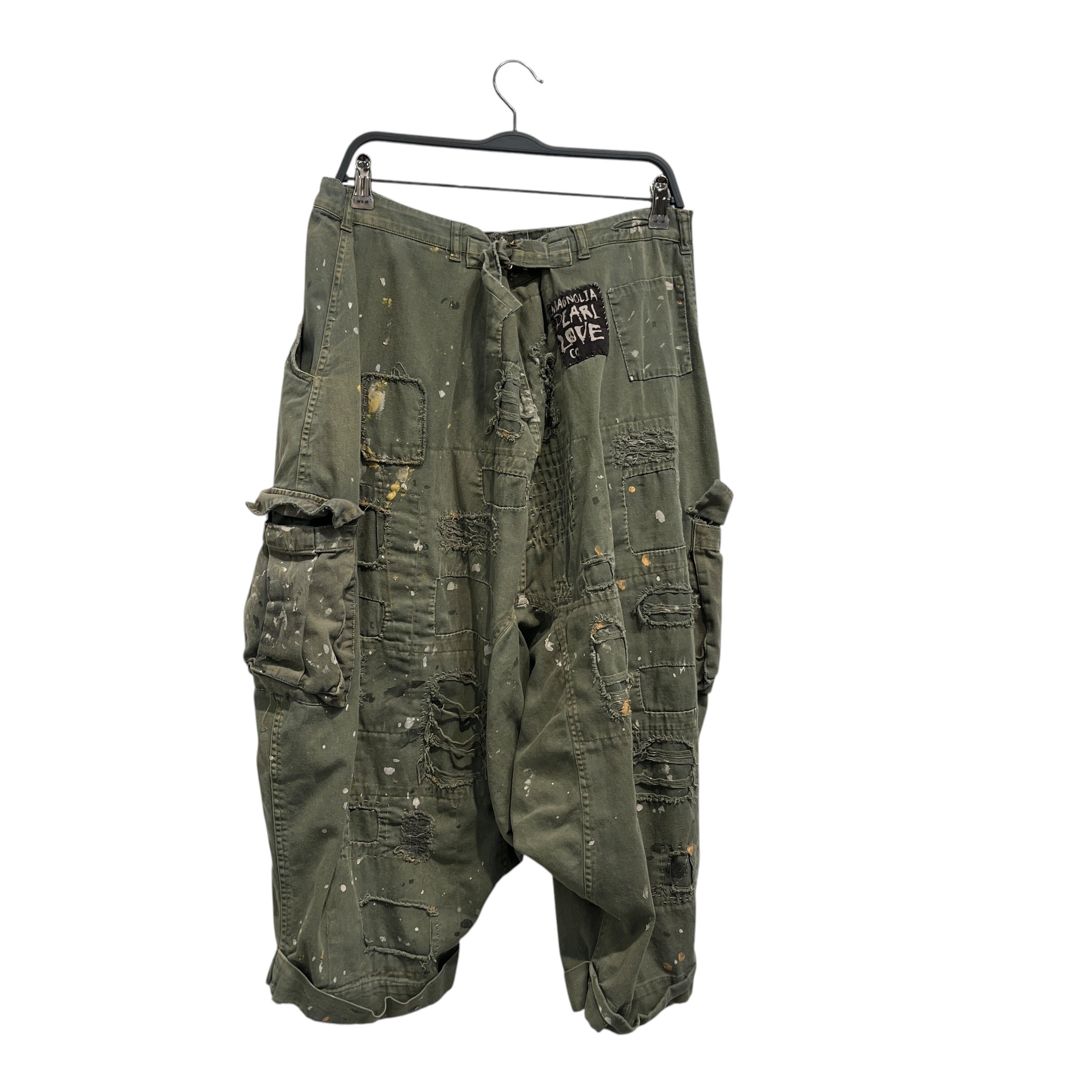 Magnolia Pearl/Wide Leg Pants/OS/All Over Print/Cotton/GRN/Drop Crotch Paint Splatter view 2
