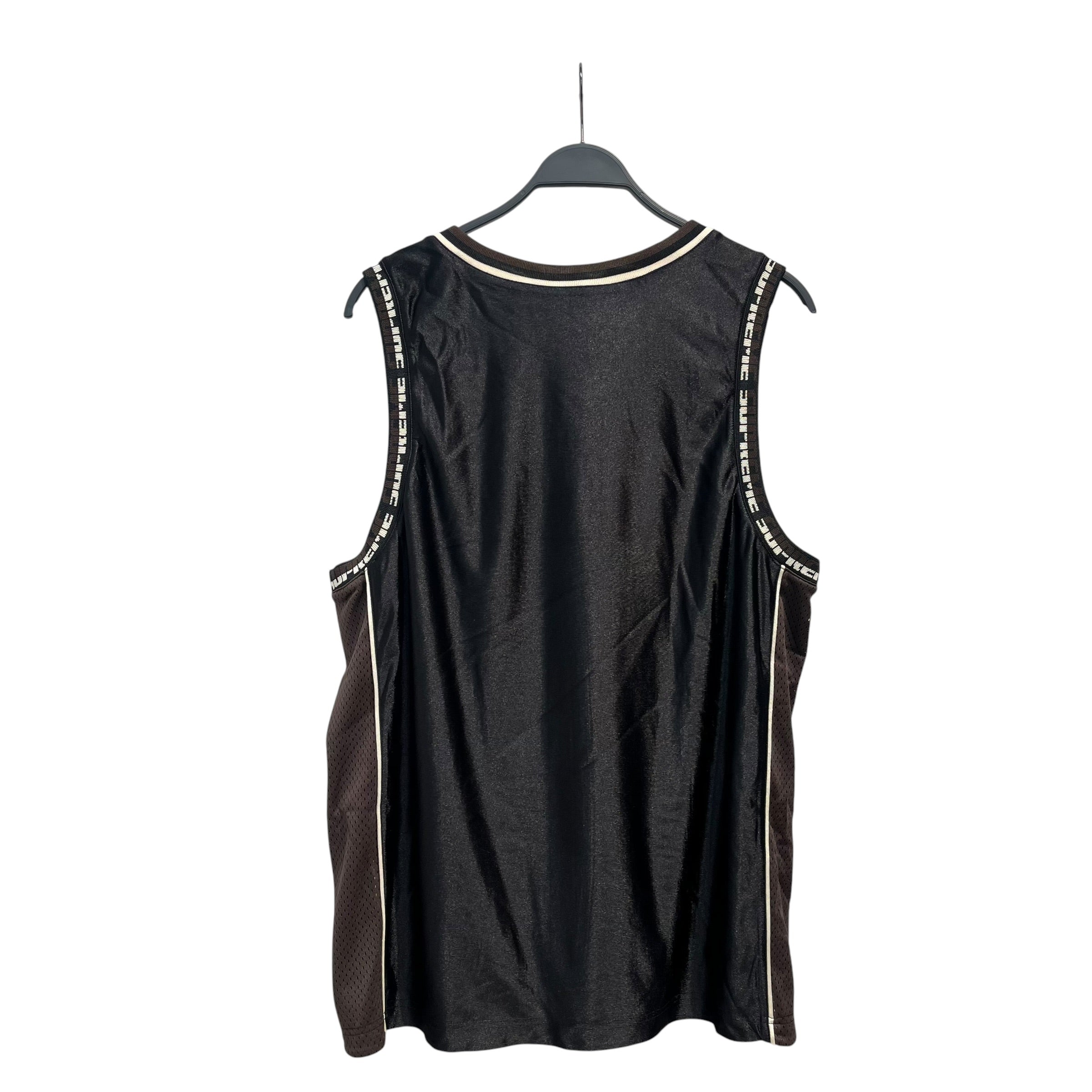 Supreme/Tank Top/L/Cotton/BLK/CHEST AND TRIM HITS BROWN view 2